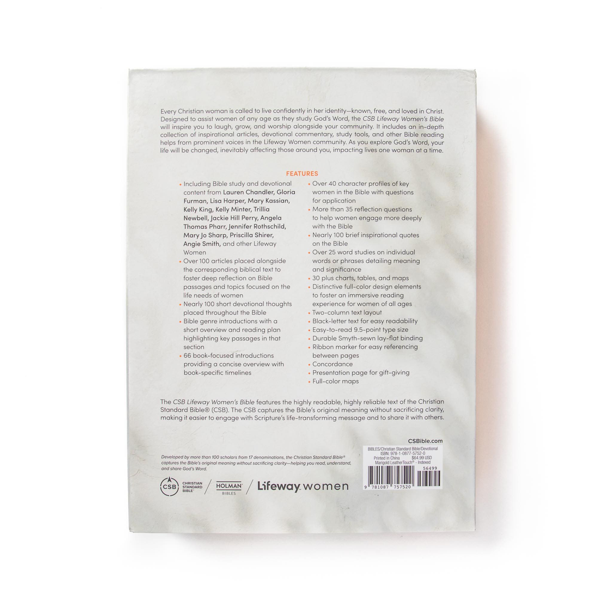 slide 11 of 11 for CSB Lifeway Women's Bible, Marigold LeatherTouch, Indexed
