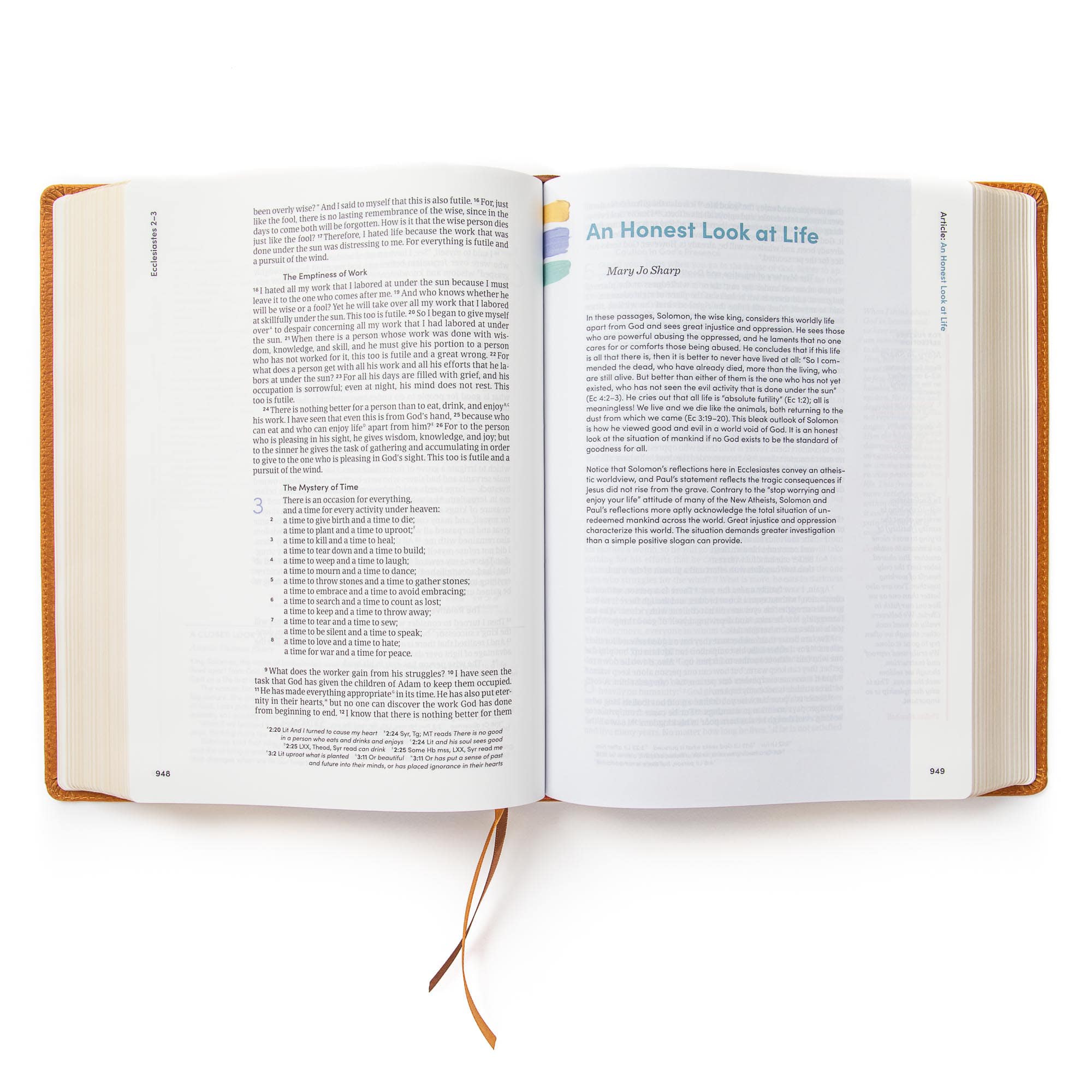 slide 5 of 12 for CSB Lifeway Women's Bible, Butterscotch Genuine Leather