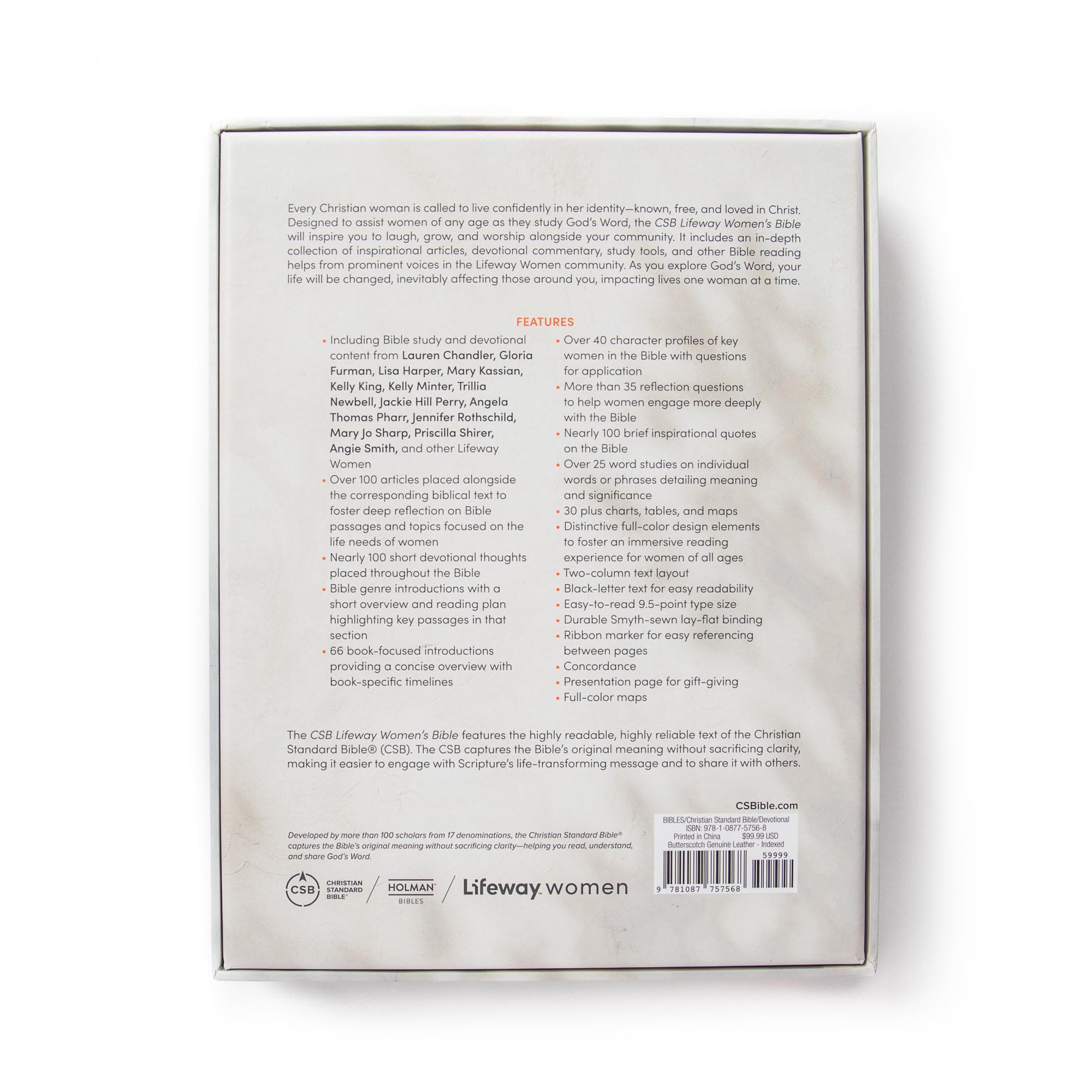 slide 11 of 12 for CSB Lifeway Women's Bible, Butterscotch Genuine Leather