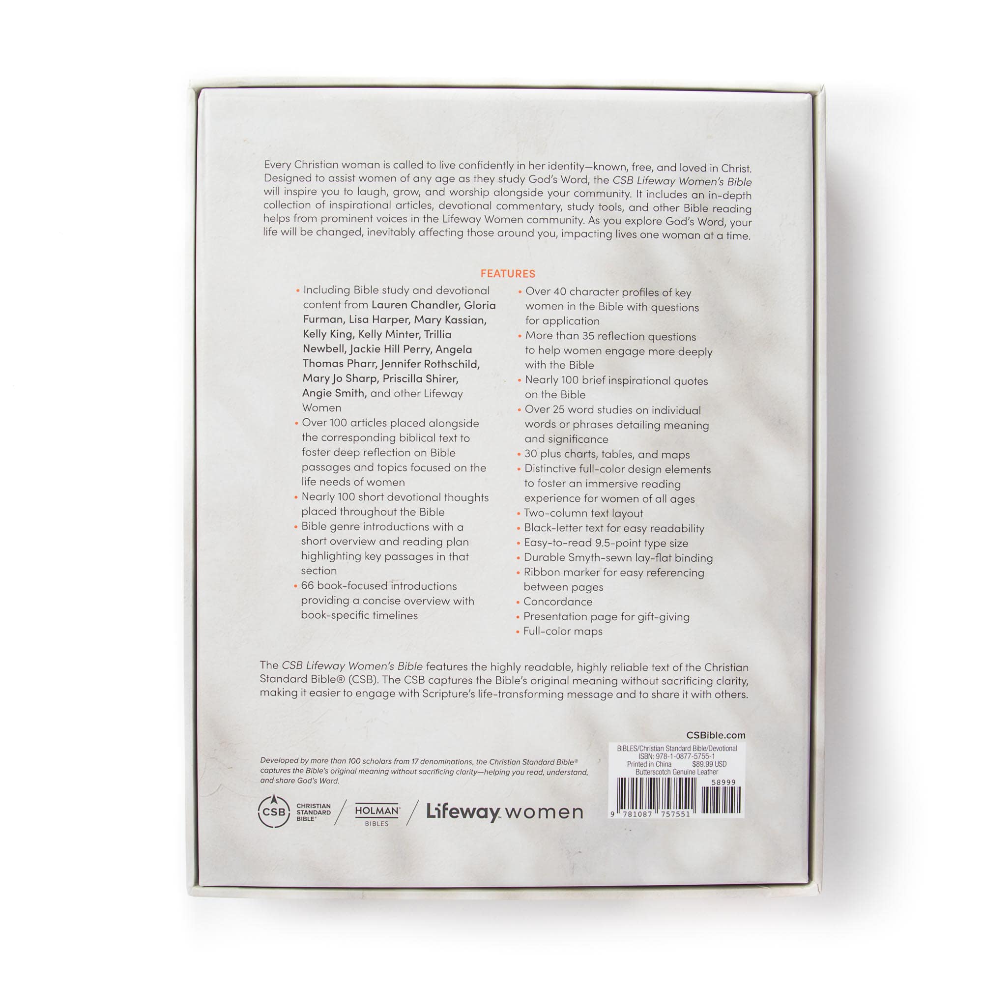 slide 11 of 12 for CSB Lifeway Women's Bible, Butterscotch Genuine Leather, Indexed