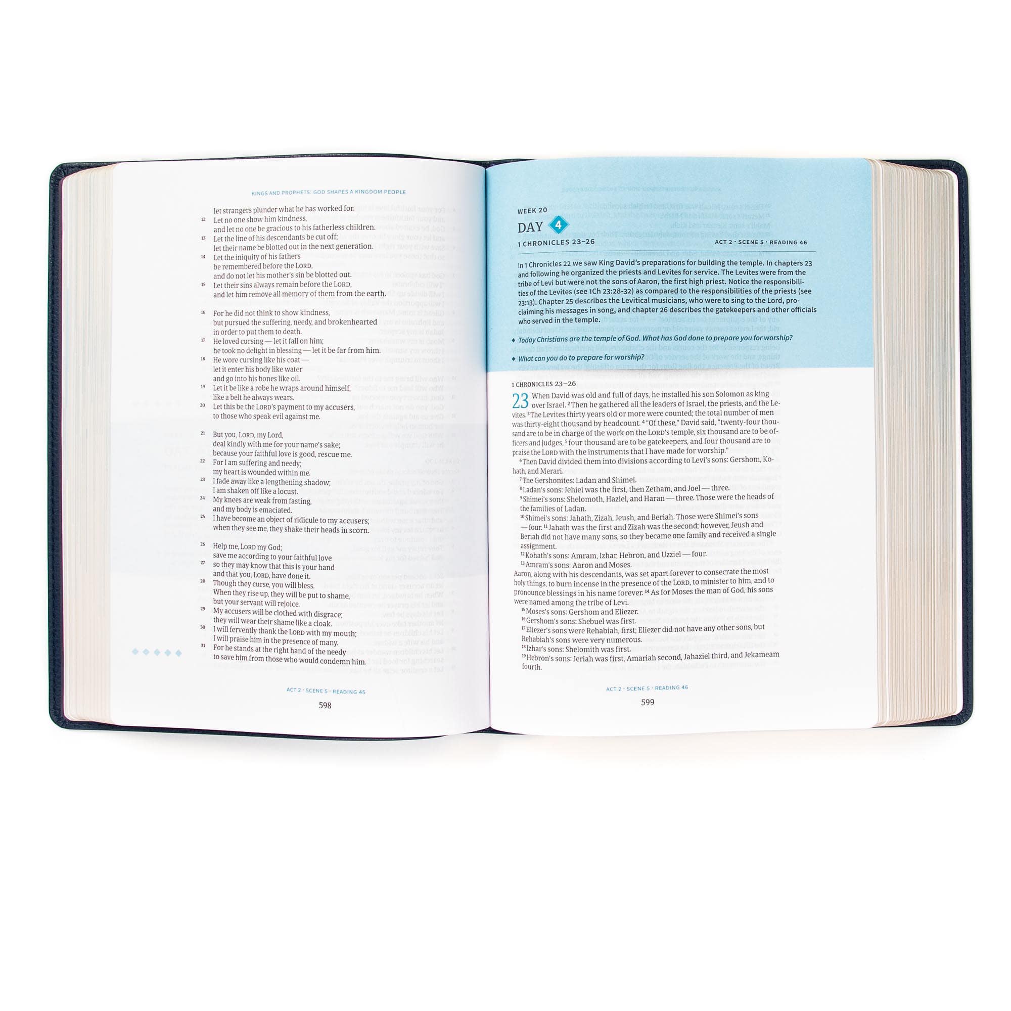 slide 4 of 10 for CSB Day-by-Day Chronological Bible, Navy LeatherTouch