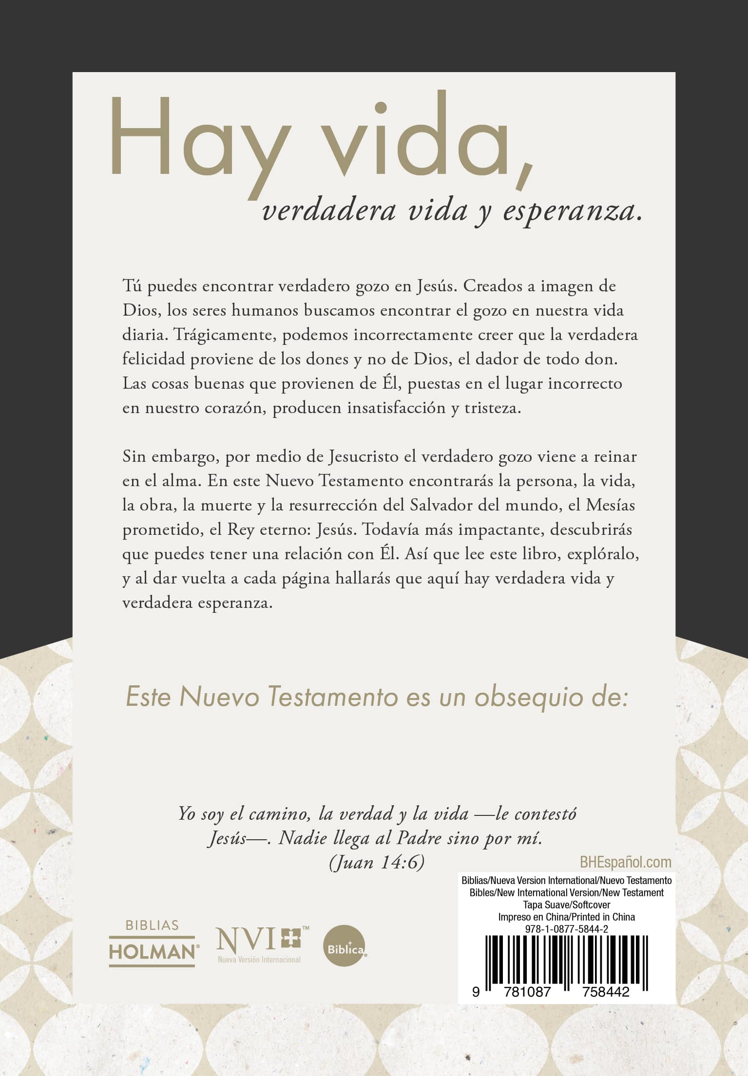 slide 2 of 3 for NVI Nuevo Testamento hay vida en Jesús, tapa suave