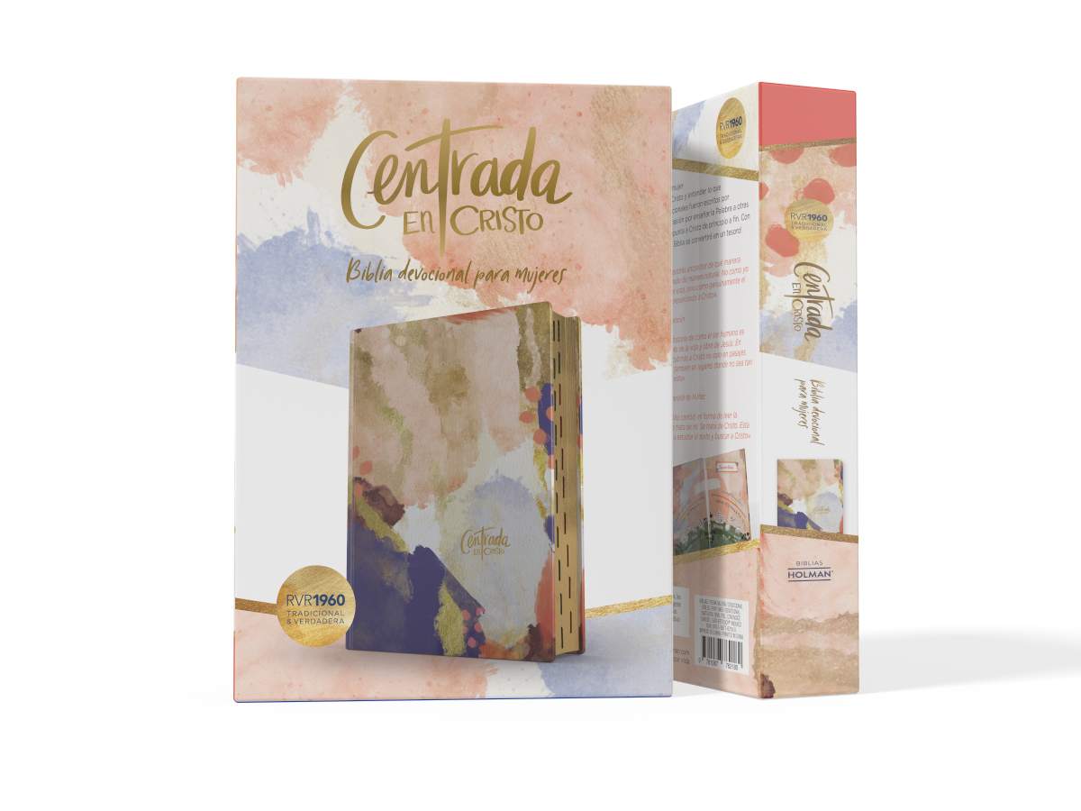 slide 2 of 2 for RVR1960 Centrada en Cristo, edición matizada, acuarela símil piel con índice