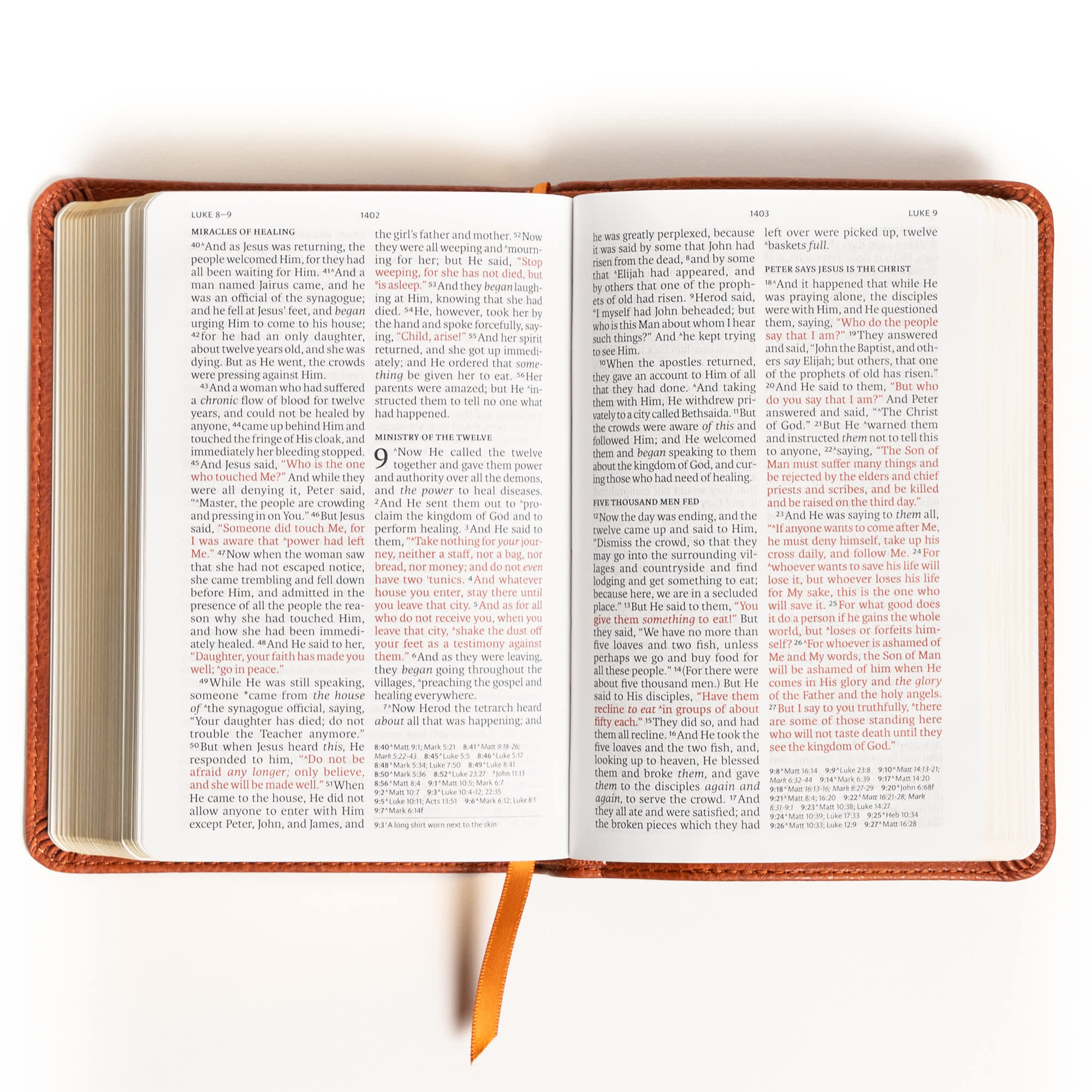 slide 4 of 7 for NASB Large Print Compact Reference Bible, Burnt Sienna LeatherTouch