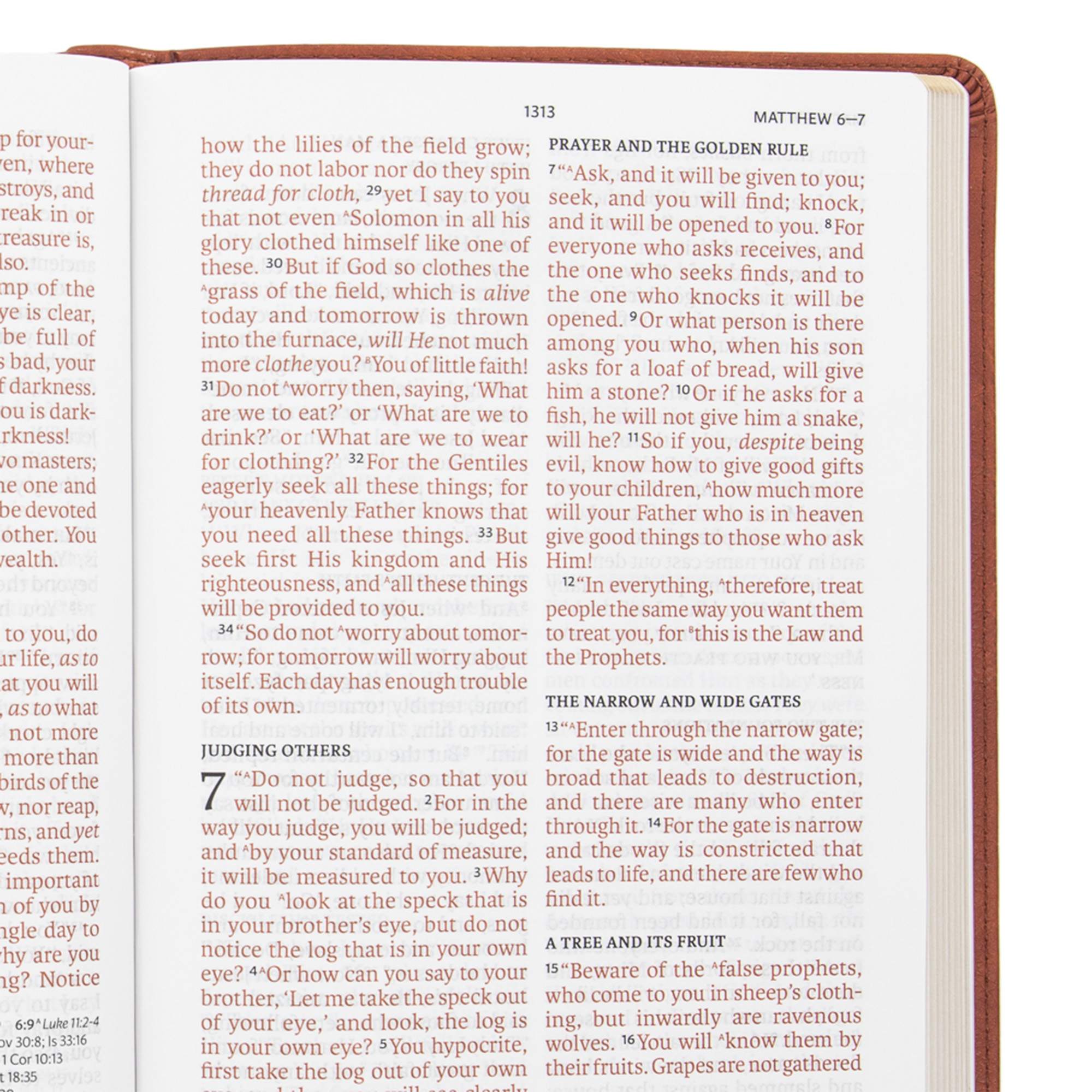 slide 6 of 10 for NASB Giant Print Reference Bible, Burnt Sienna LeatherTouch