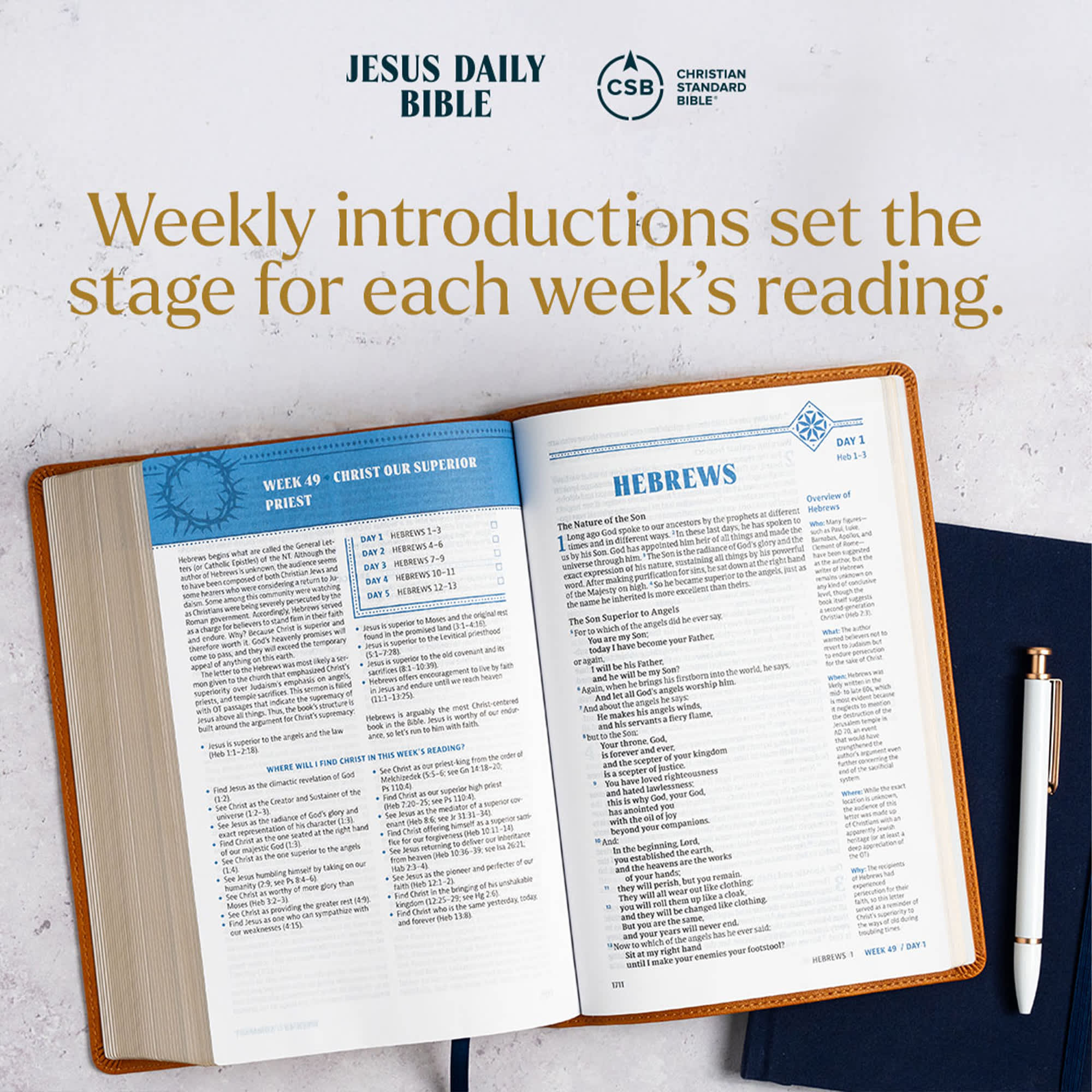 slide 13 of 20 for CSB Jesus Daily Bible, Hardcover