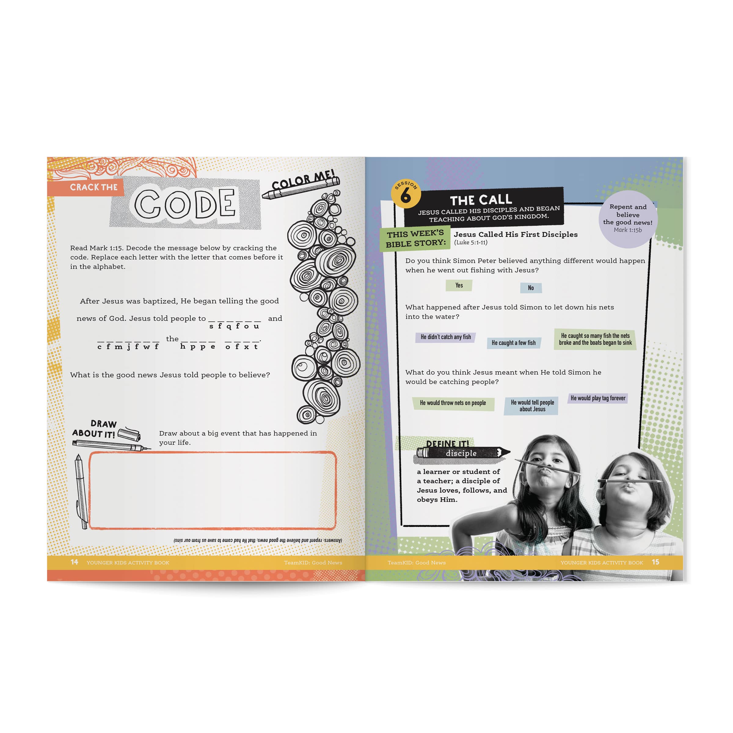 slide 6 of 7 for TeamKID: Good News - Younger Kids Activity Book