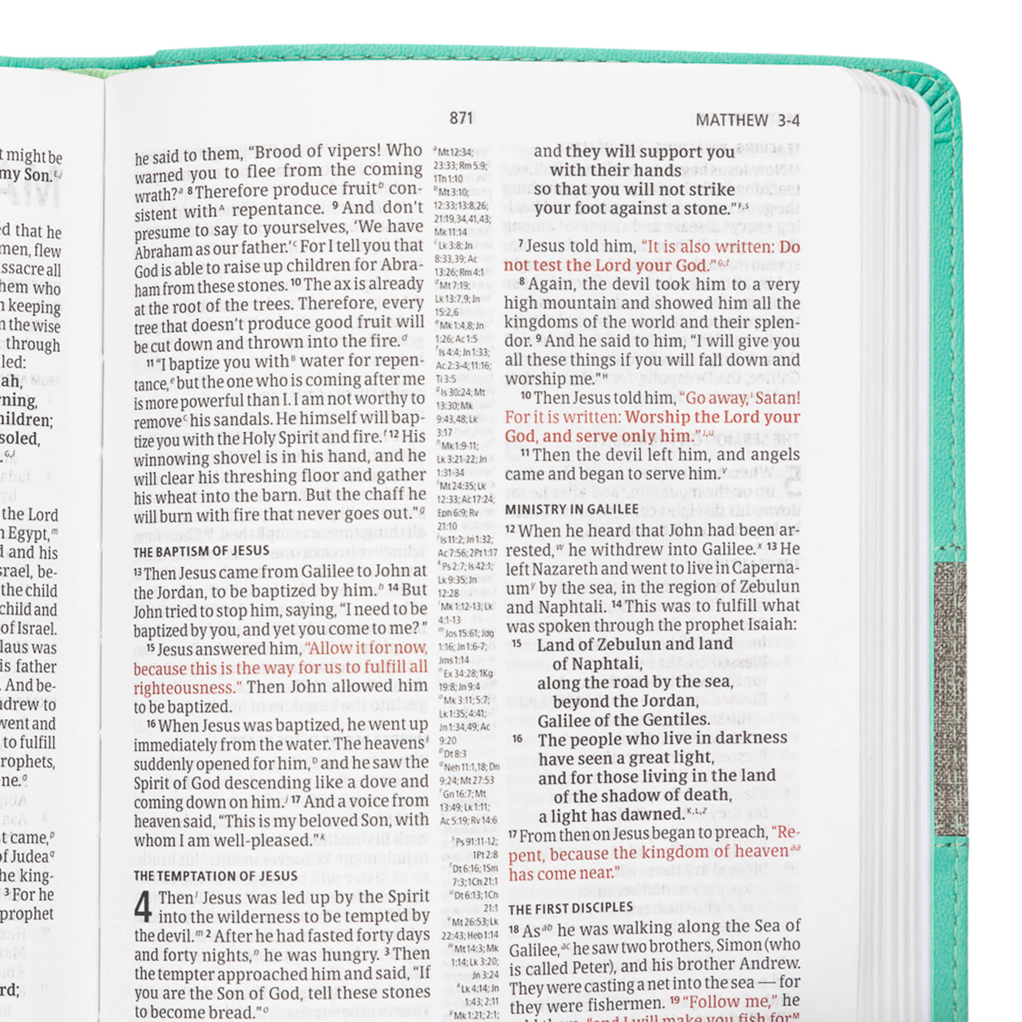 slide 6 of 10 for CSB Thinline Reference Bible, Mint/Gray LeatherTouch