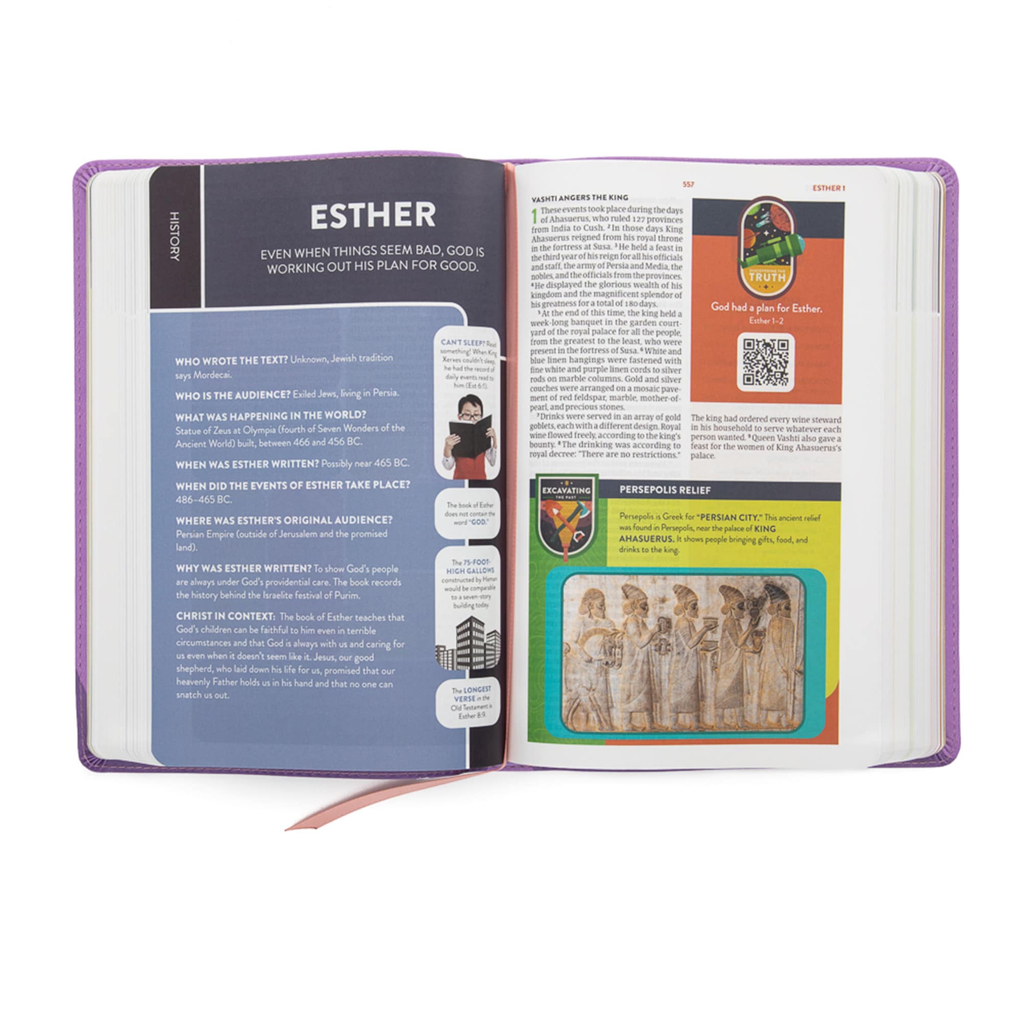 slide 4 of 10 for CSB Explorer Bible for Kids, Lavender Compass LeatherTouch