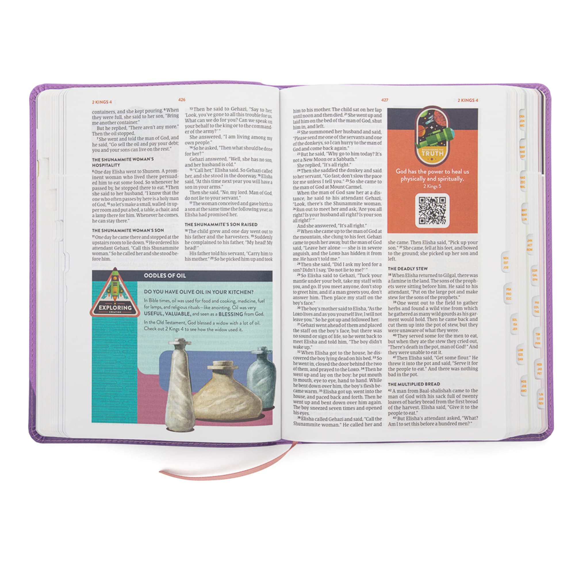 slide 4 of 10 for CSB Explorer Bible for Kids, Lavender Compass LeatherTouch, Indexed
