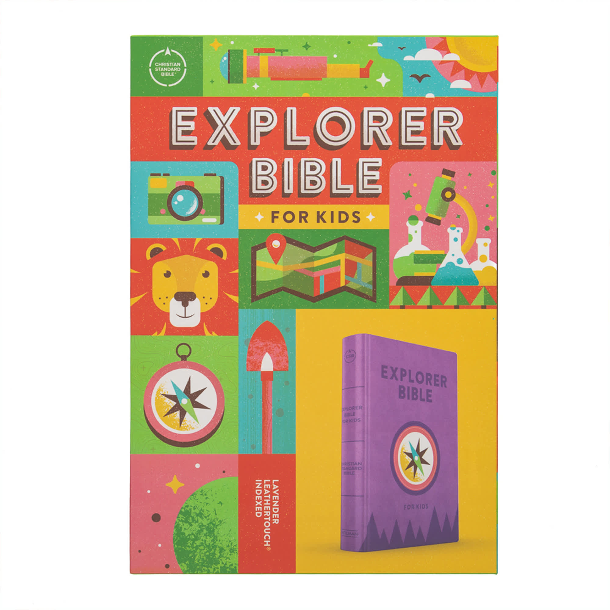 slide 10 of 10 for CSB Explorer Bible for Kids, Lavender Compass LeatherTouch, Indexed