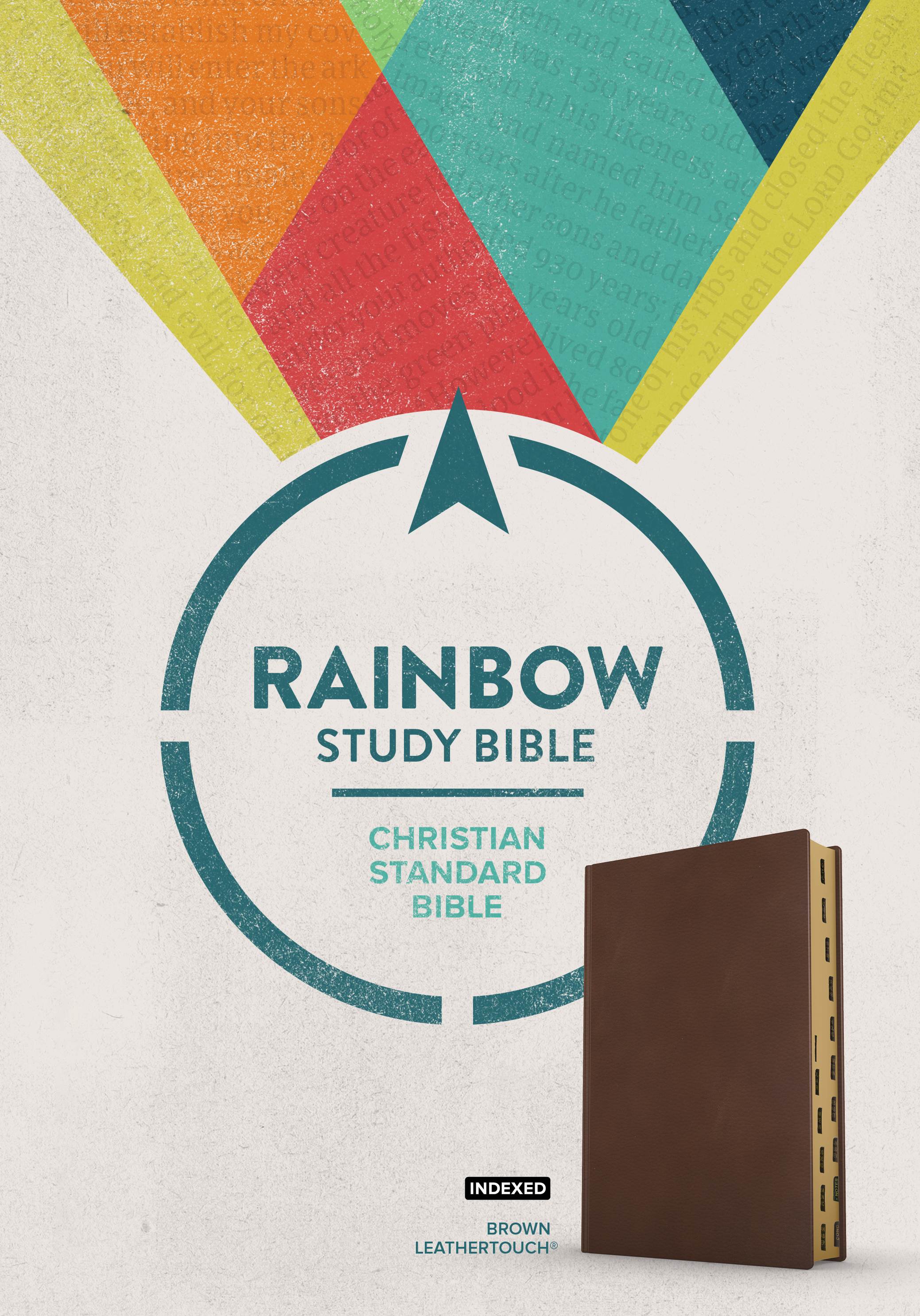 slide 2 of 2 for CSB Rainbow Study Bible, Brown LeatherTouch, Indexed