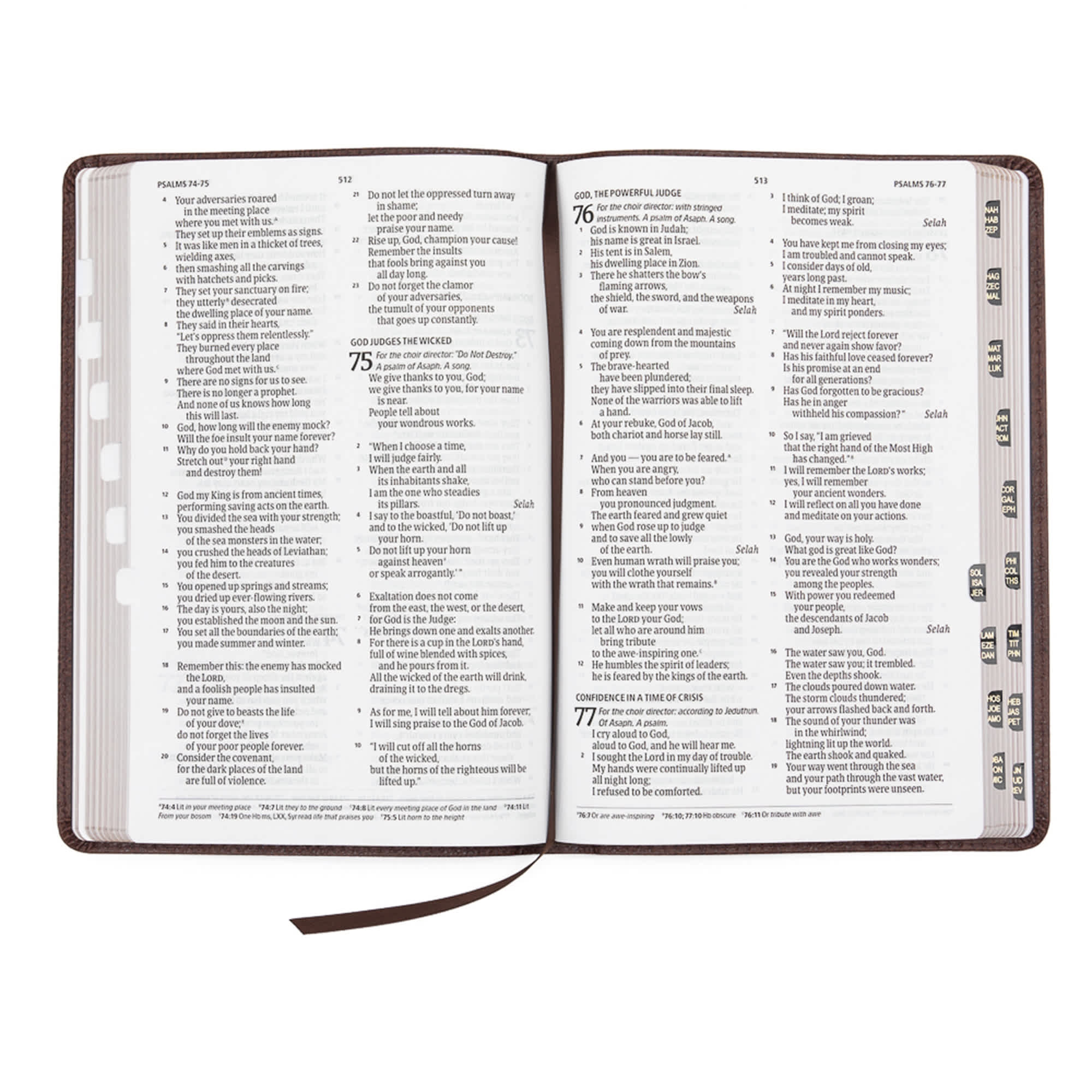 slide 5 of 8 for CSB Large Print Thinline Bible, Brown Bonded Leather, Indexed