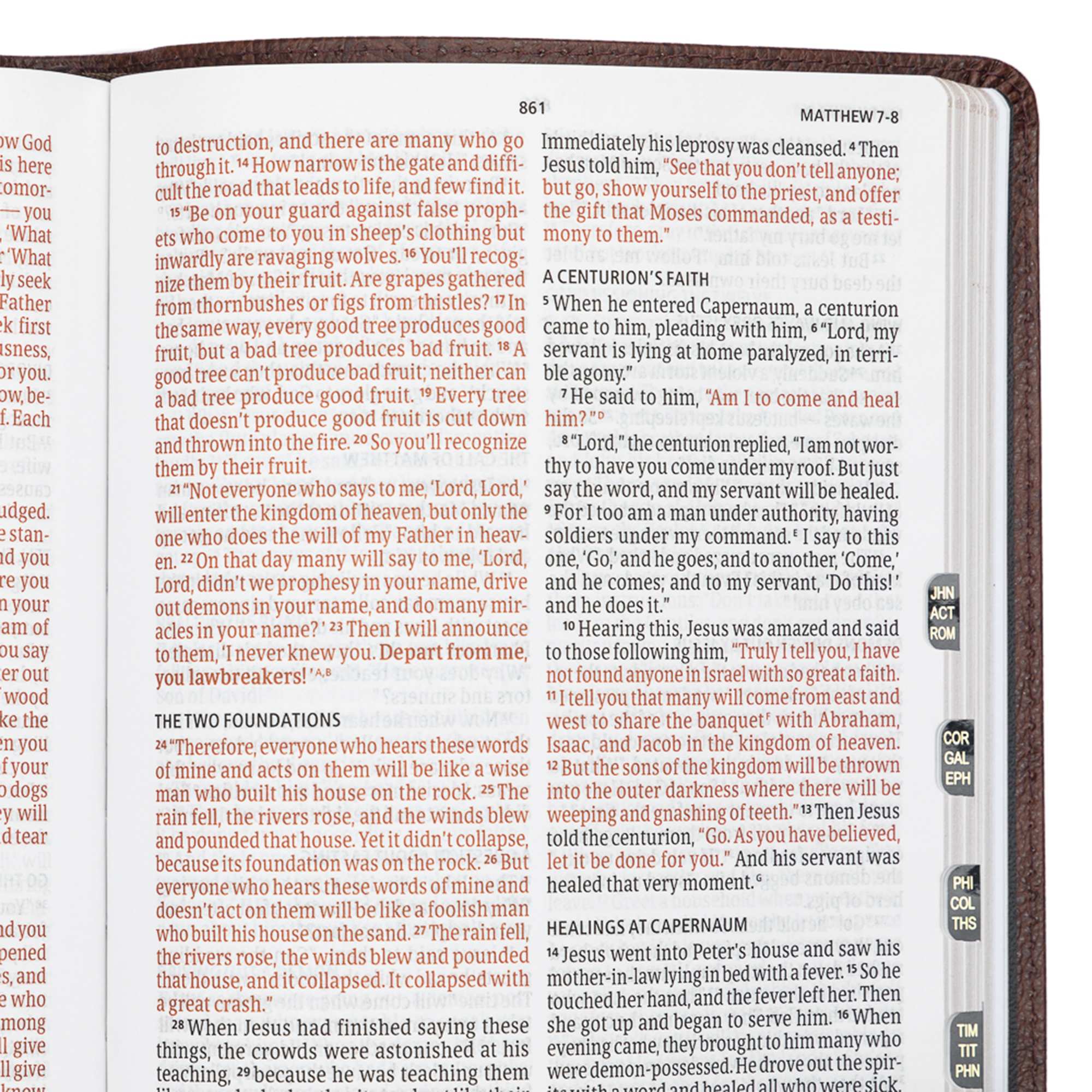 slide 6 of 8 for CSB Large Print Thinline Bible, Brown Bonded Leather, Indexed