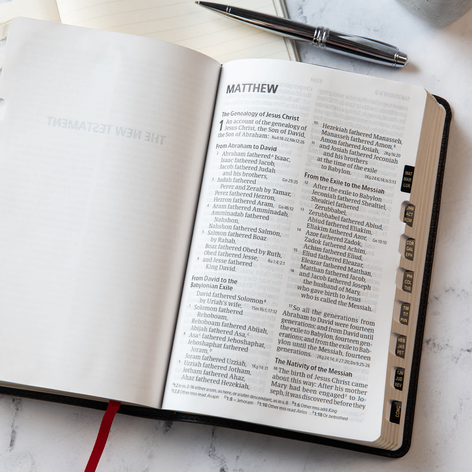 slide 4 of 10 for CSB Large Print Personal Size Reference Bible, Black LeatherTouch, Indexed