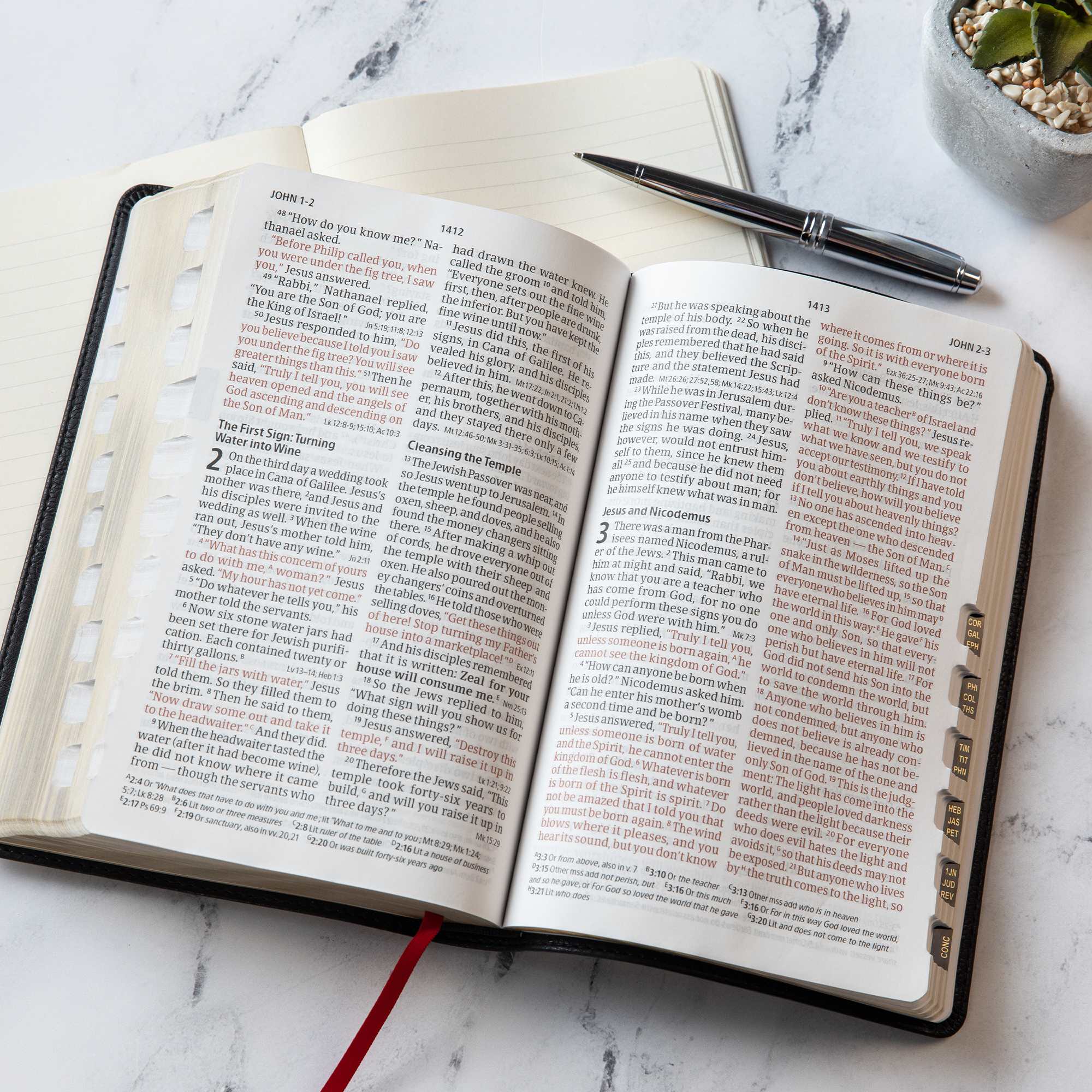 slide 5 of 10 for CSB Large Print Personal Size Reference Bible, Black LeatherTouch, Indexed