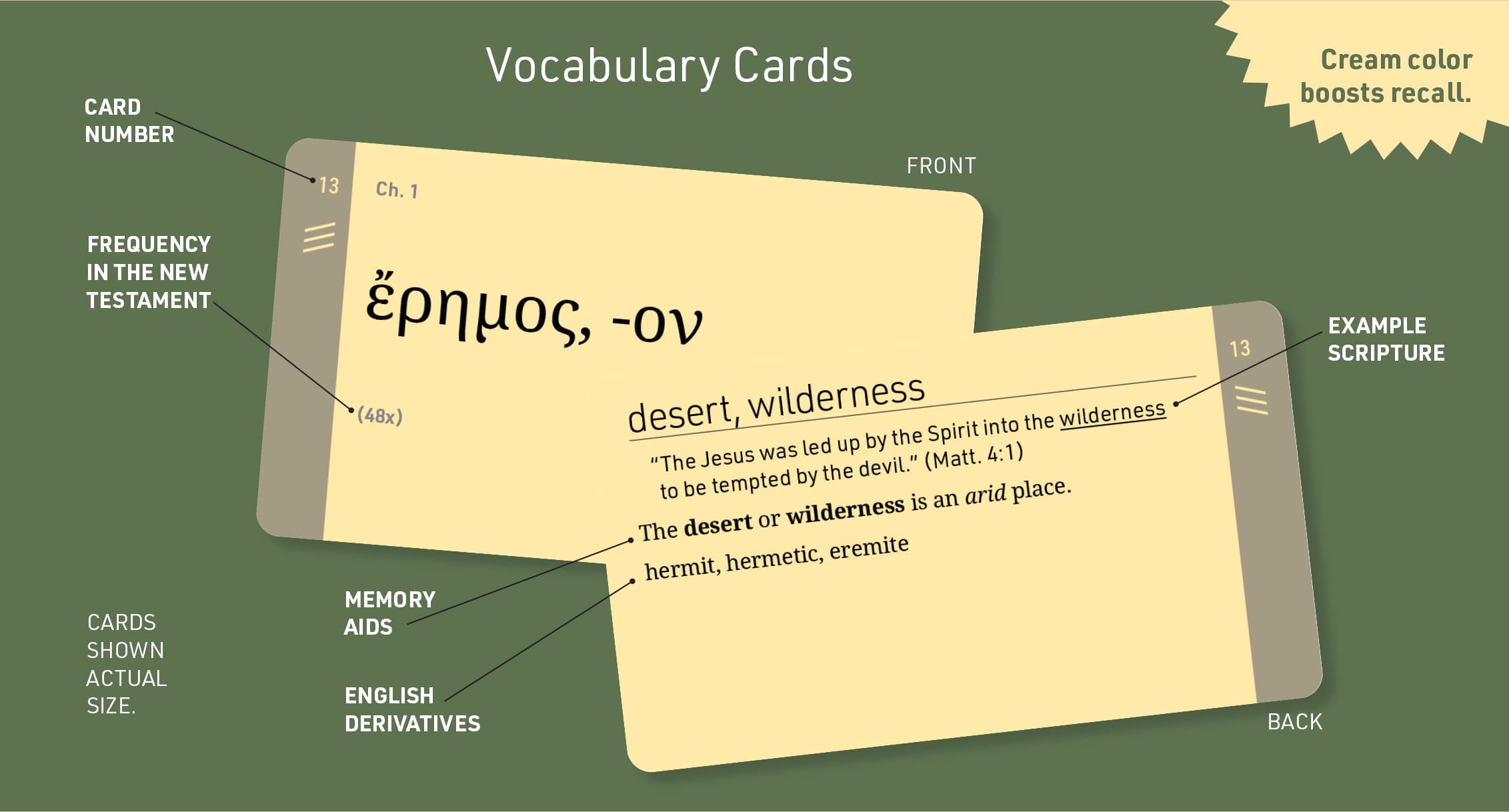 slide 4 of 4 for Going Deeper with New Testament Greek Vocabulary Cards