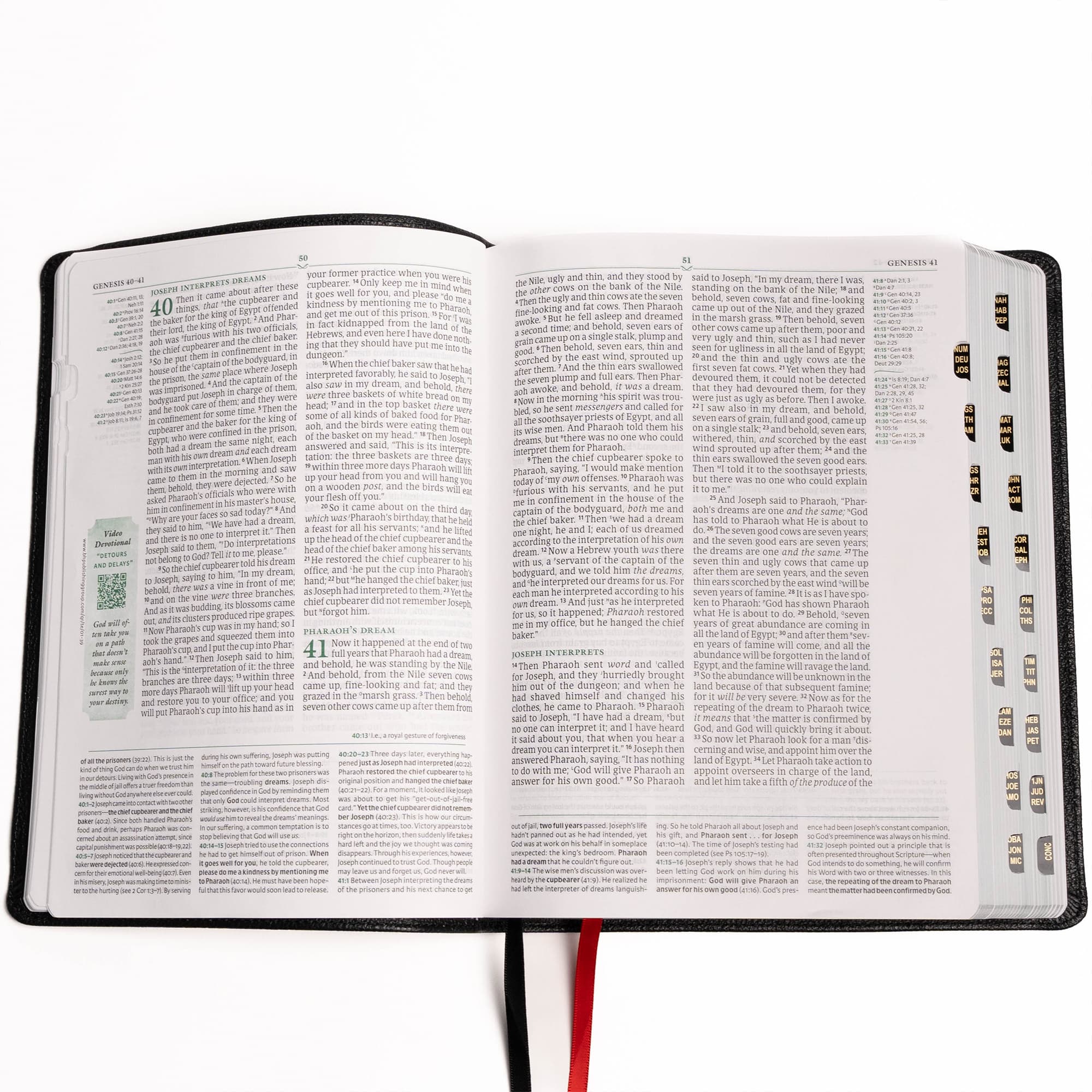 slide 7 of 10 for NASB Tony Evans Study Bible, Black Genuine Leather, Indexed