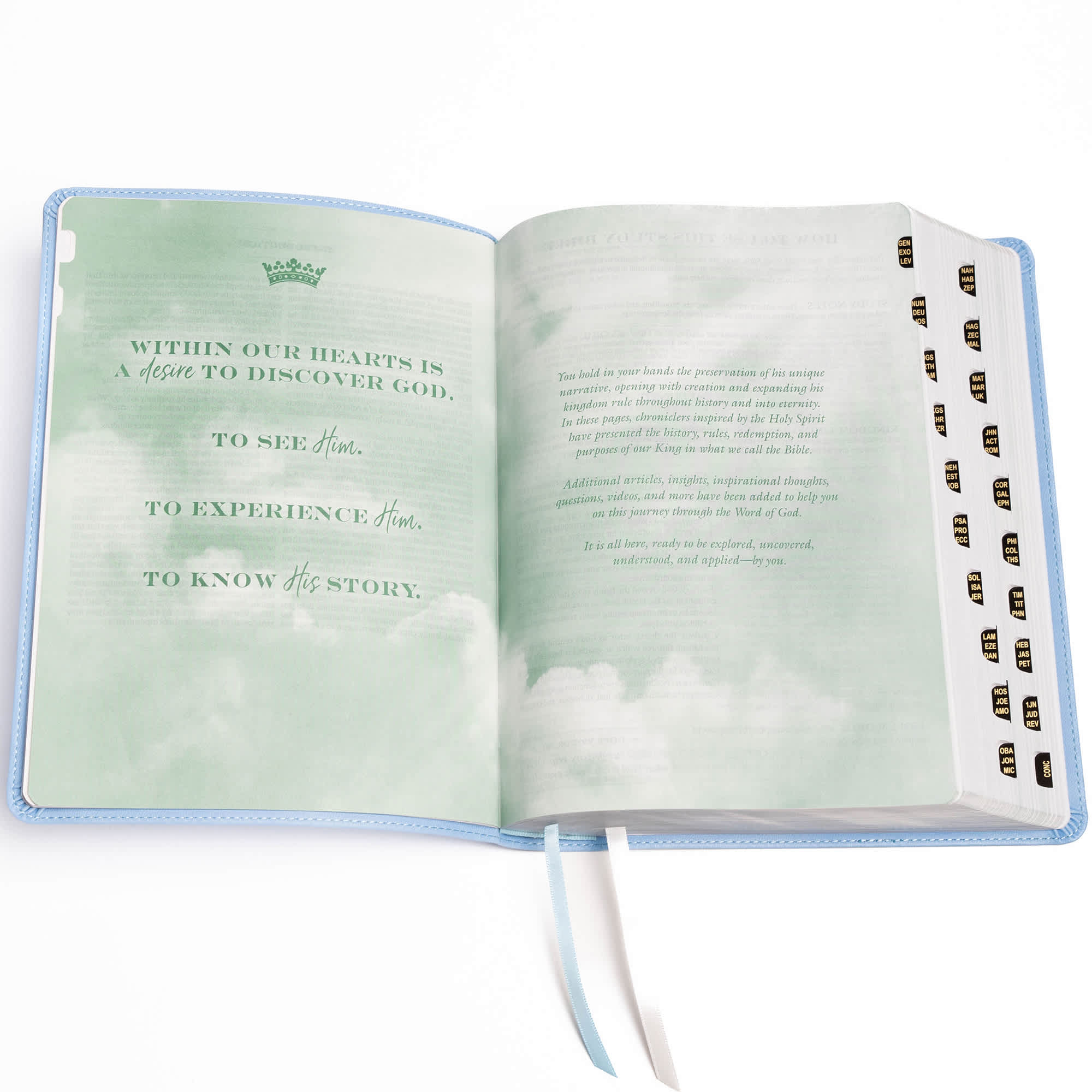 slide 4 of 10 for NASB Tony Evans Study Bible, Powder Blue LeatherTouch, Indexed