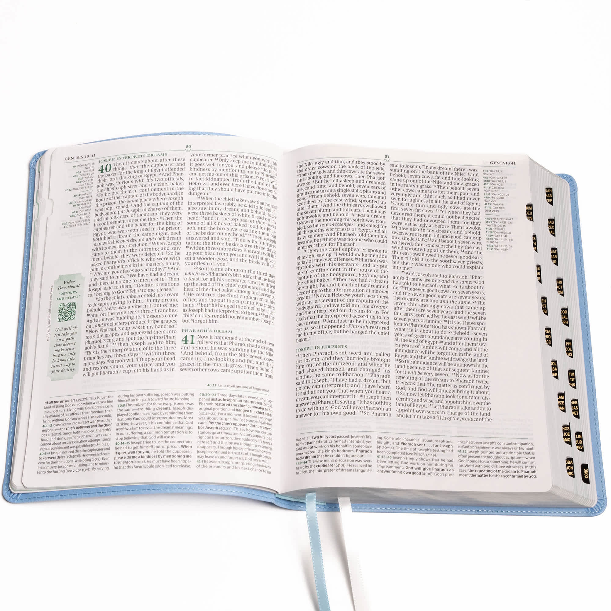 slide 7 of 10 for NASB Tony Evans Study Bible, Powder Blue LeatherTouch, Indexed