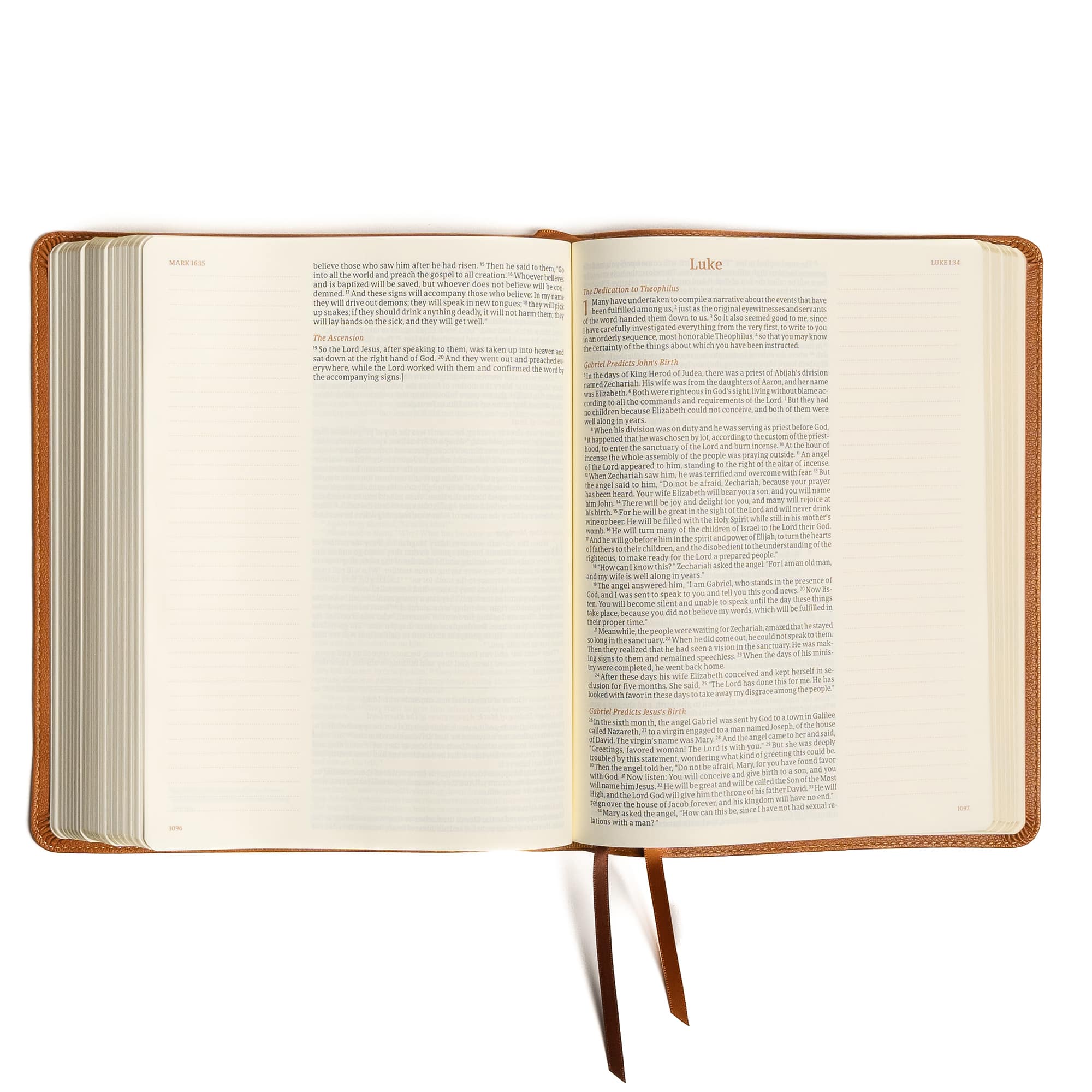 slide 4 of 10 for CSB Notetaking Bible, Large Print Edition, Camel LeatherTouch