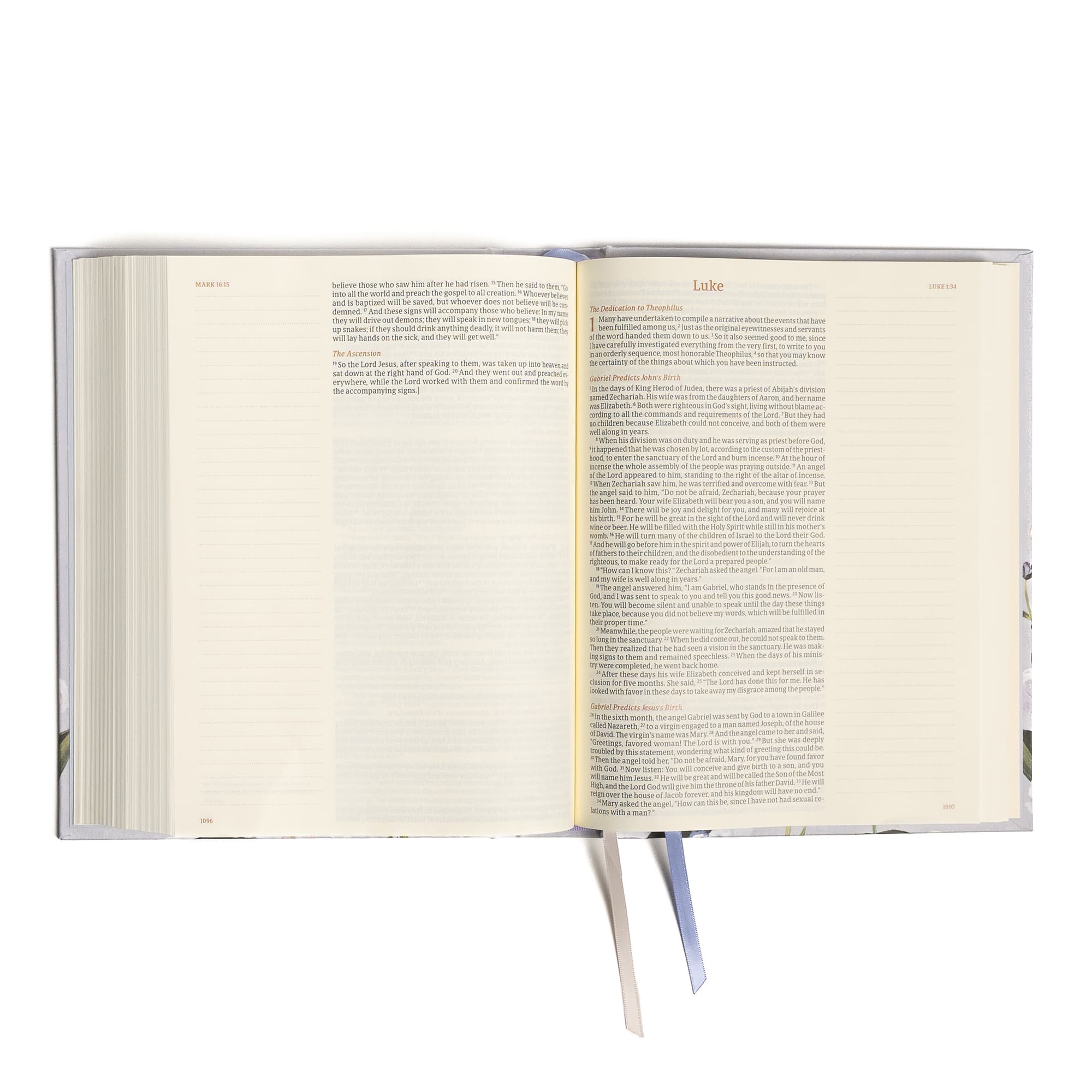 slide 4 of 9 for CSB Notetaking Bible, Large Print Hosanna Revival Edition, Lavender/Peach Cloth Over Board
