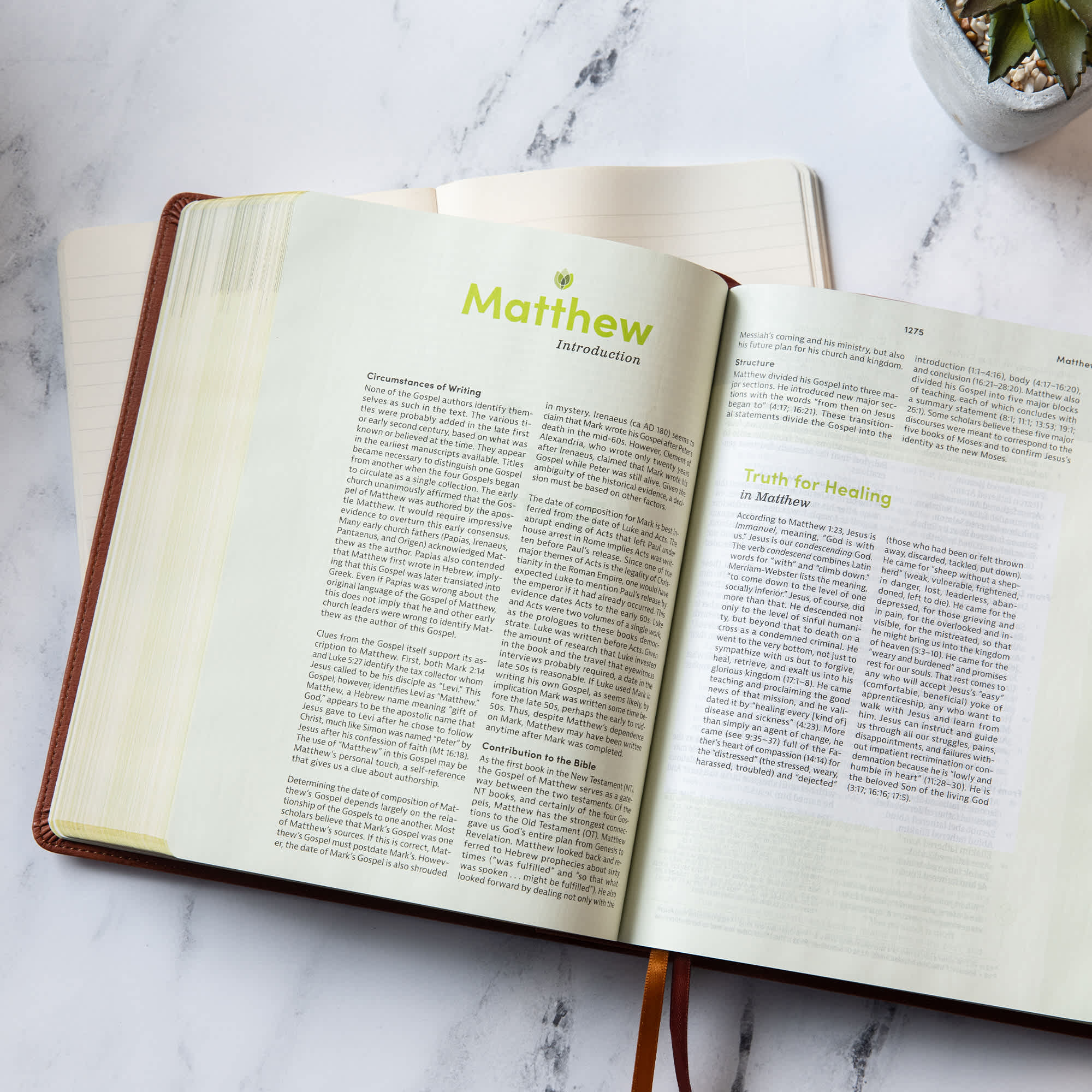 slide 4 of 17 for CSB Life Counsel Bible, Burnt Sienna LeatherTouch