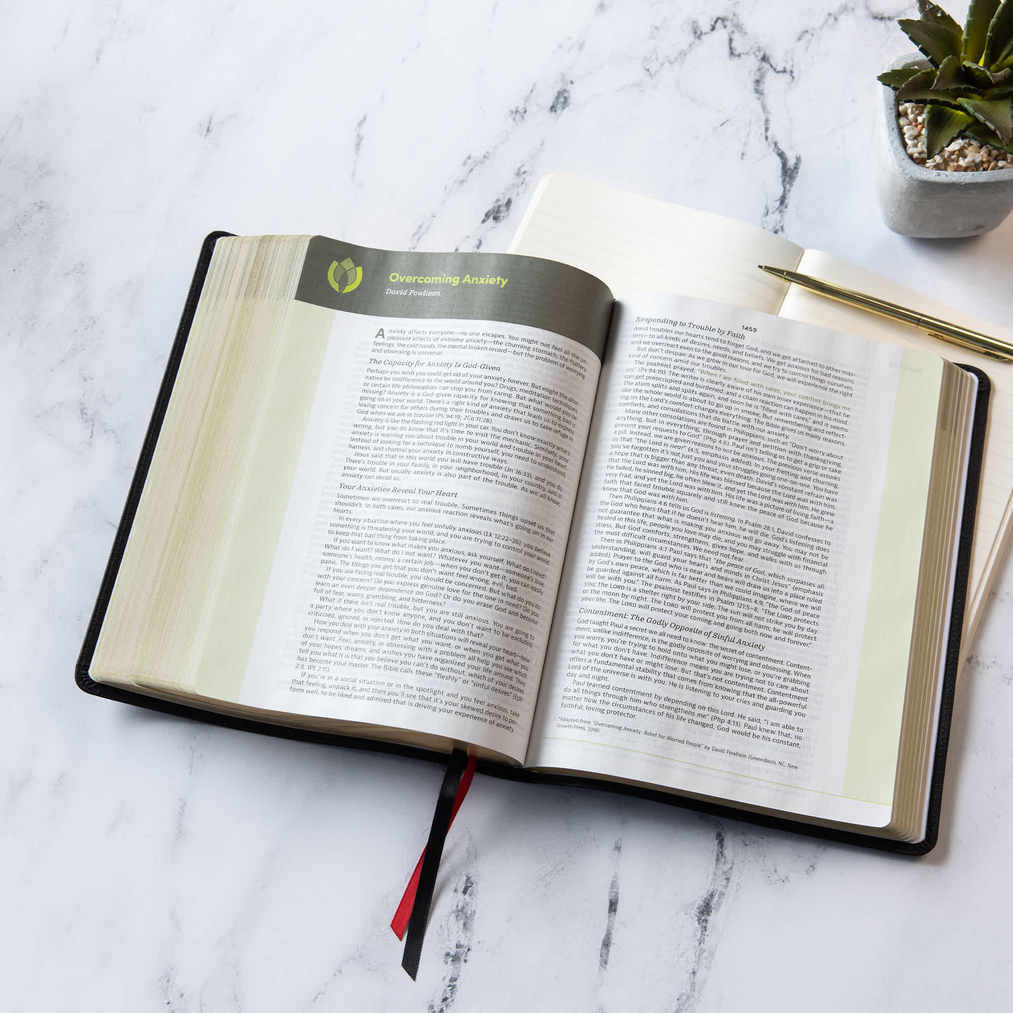 slide 6 of 17 for CSB Life Counsel Bible, Black Genuine Leather