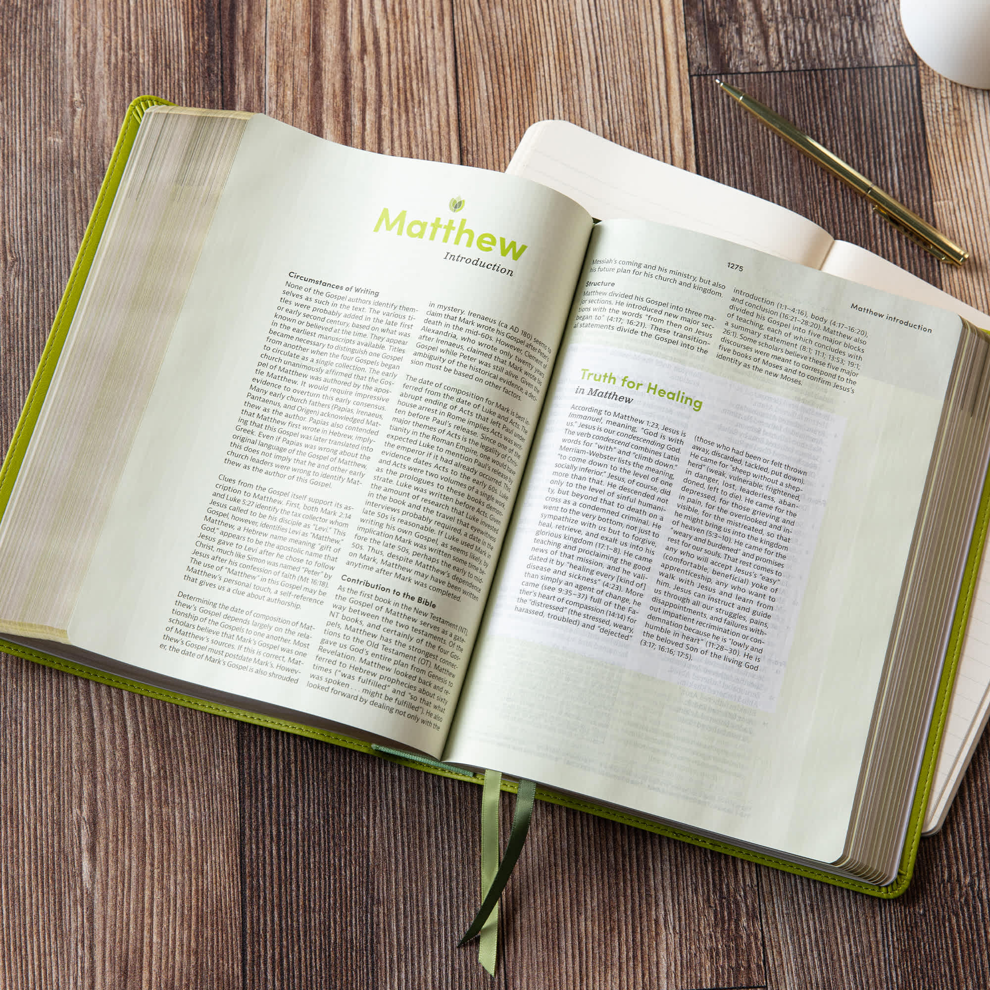 slide 5 of 17 for CSB Life Counsel Bible, Apple Green LeatherTouch