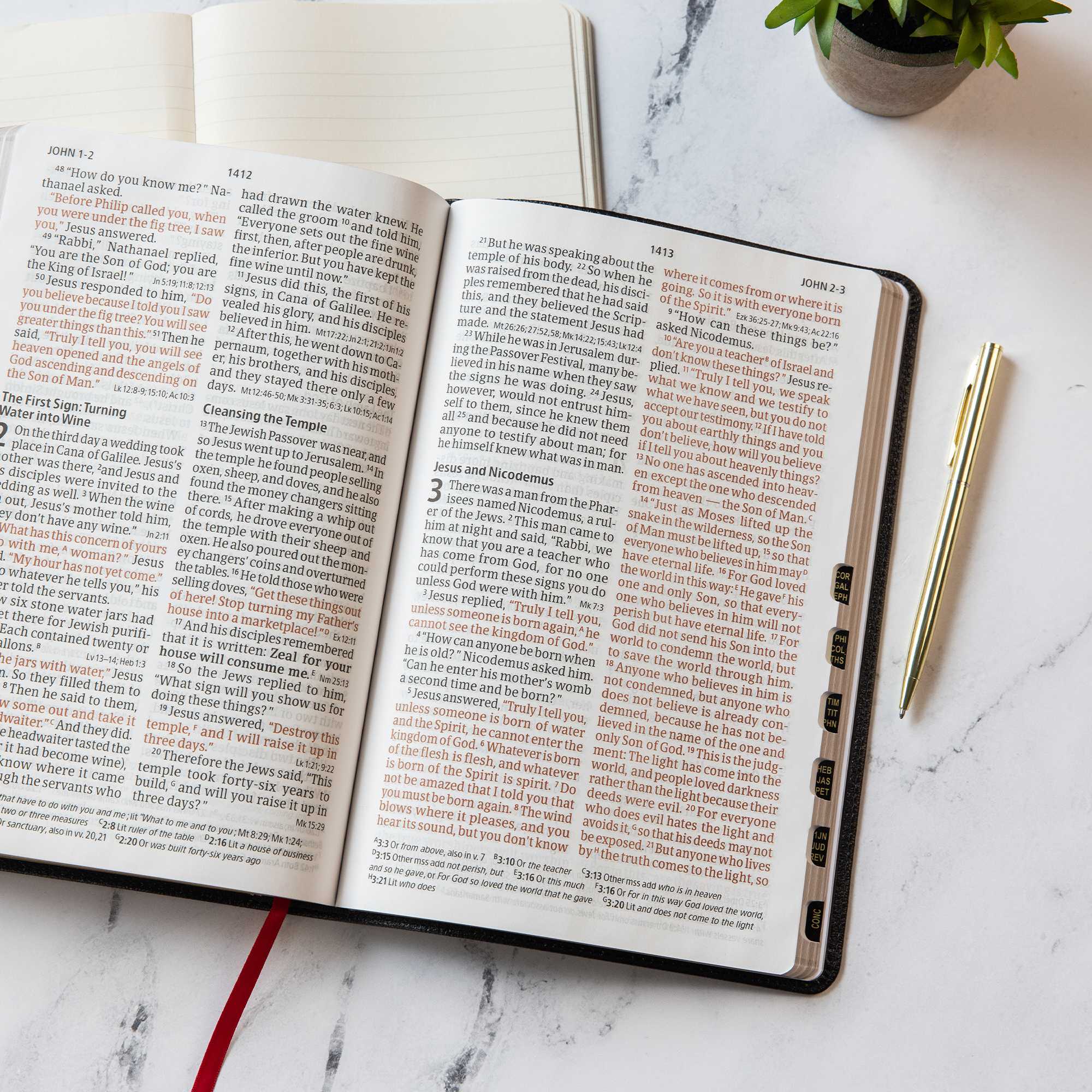 slide 5 of 10 for CSB Giant Print Reference Bible, Black Genuine Leather, Indexed