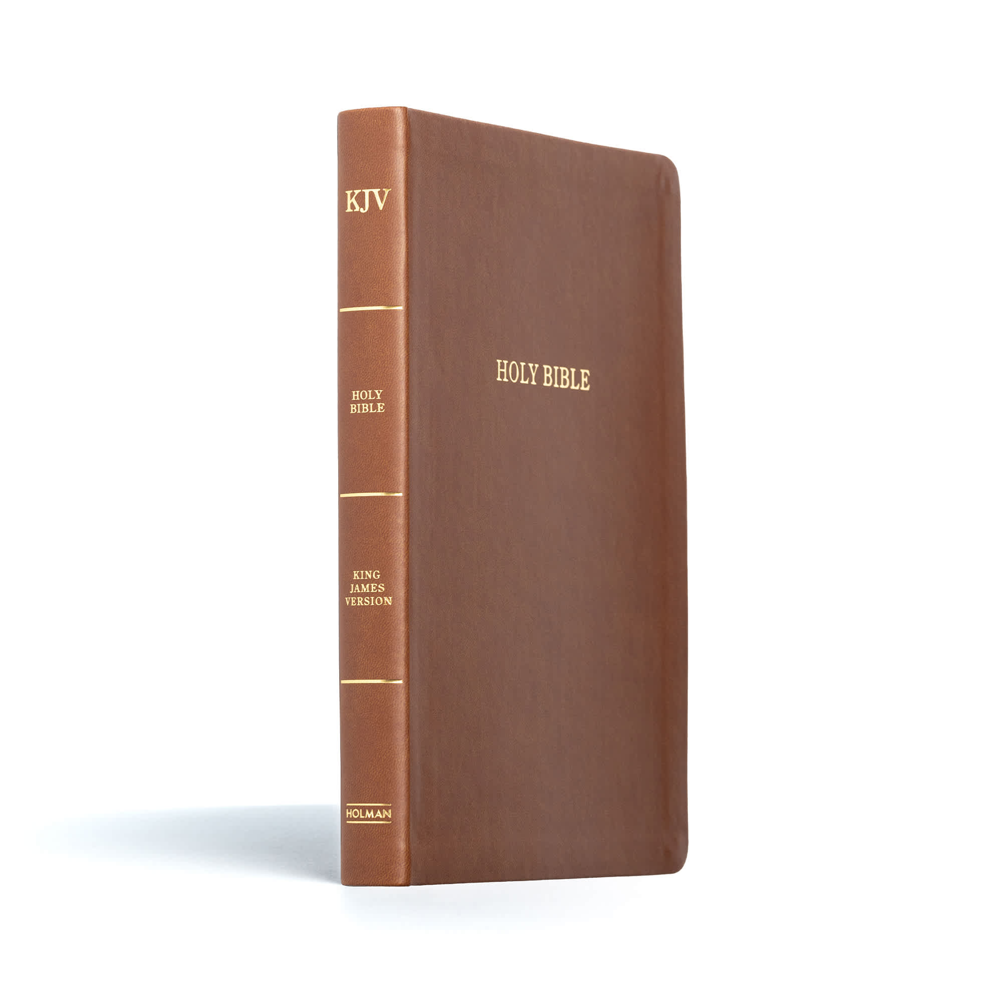 slide 2 of 10 for KJV Large Print Thinline Bible, Value Edition, Brown LeatherTouch