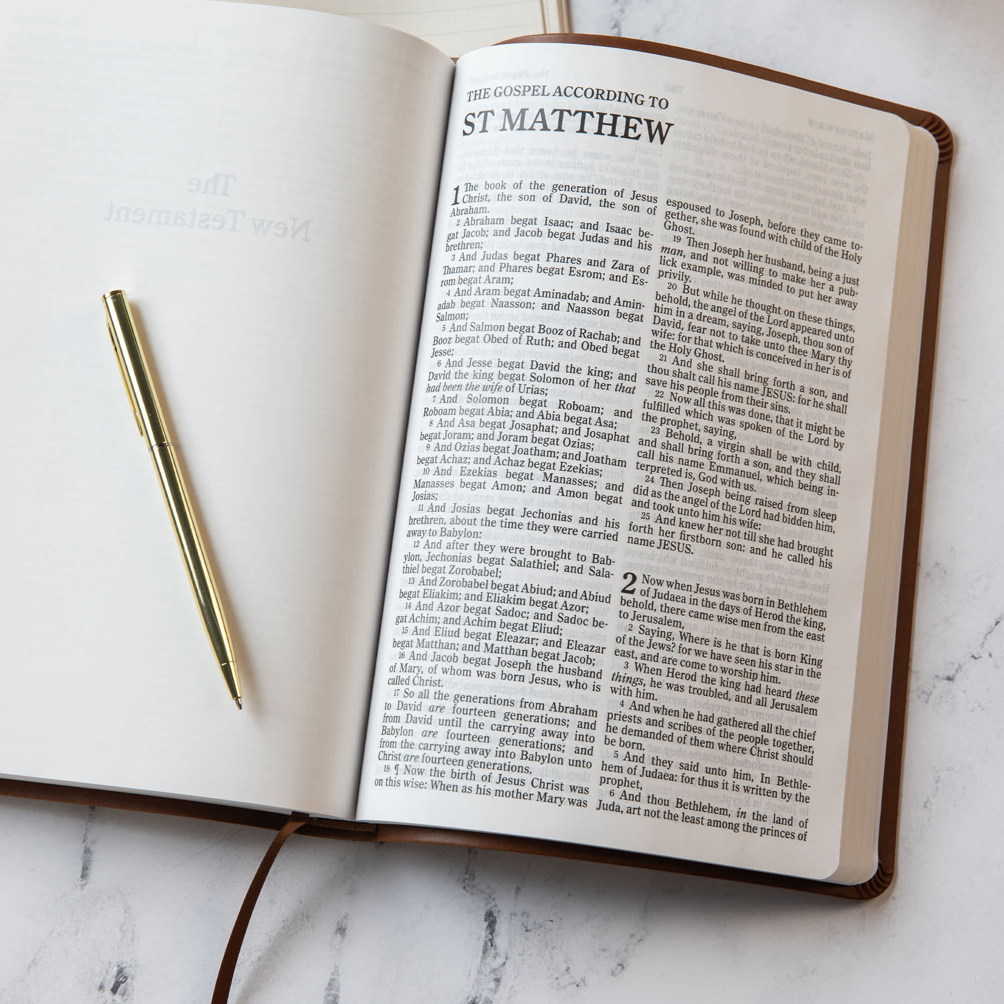 slide 4 of 10 for KJV Large Print Thinline Bible, Value Edition, Brown LeatherTouch