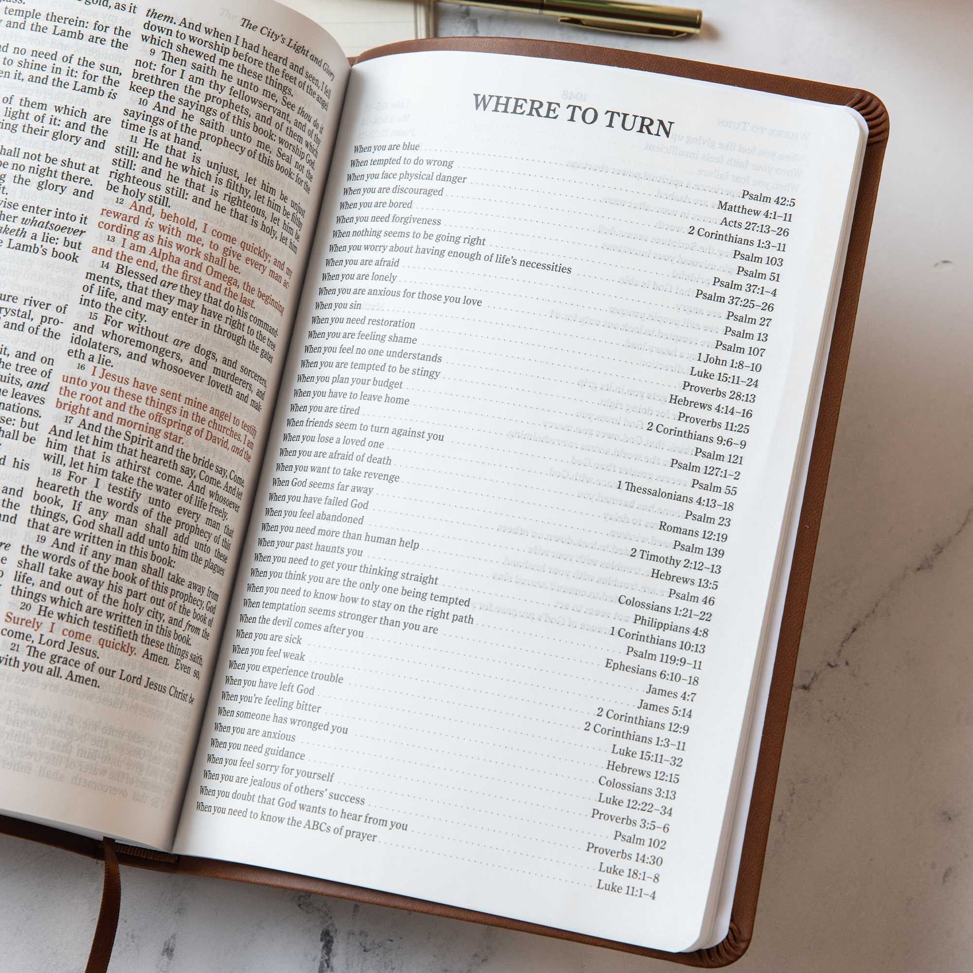 slide 6 of 10 for KJV Large Print Thinline Bible, Value Edition, Brown LeatherTouch