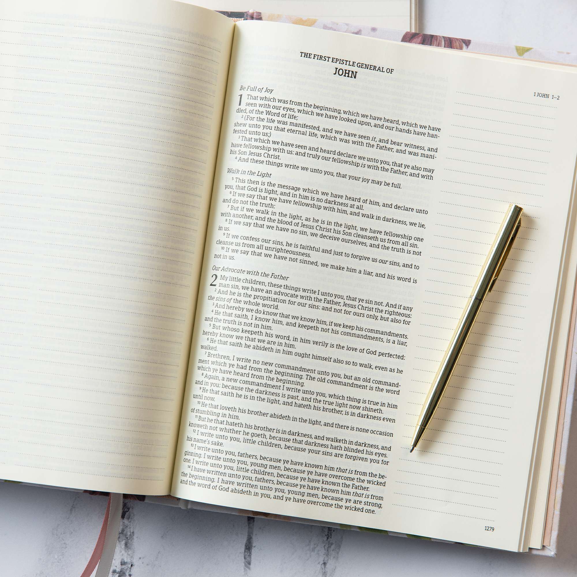 slide 6 of 10 for KJV Notetaking Bible, Large Print Hosanna Revival Edition, Blush Cloth Over Board