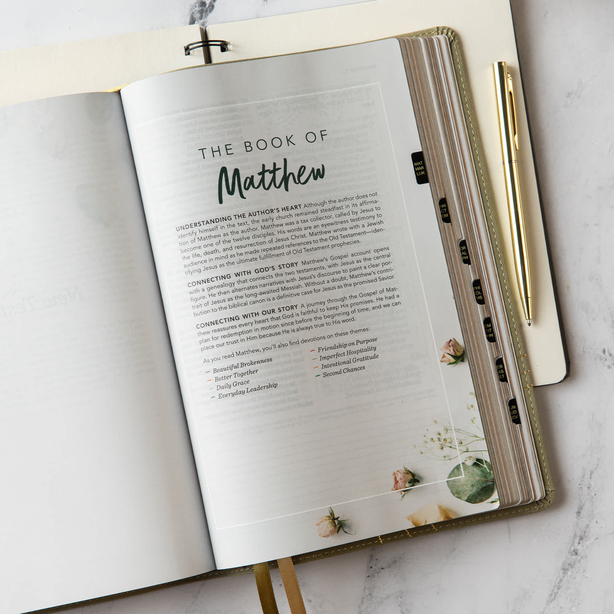 slide 5 of 10 for CSB (in)courage Devotional Bible, Sage LeatherTouch, Indexed