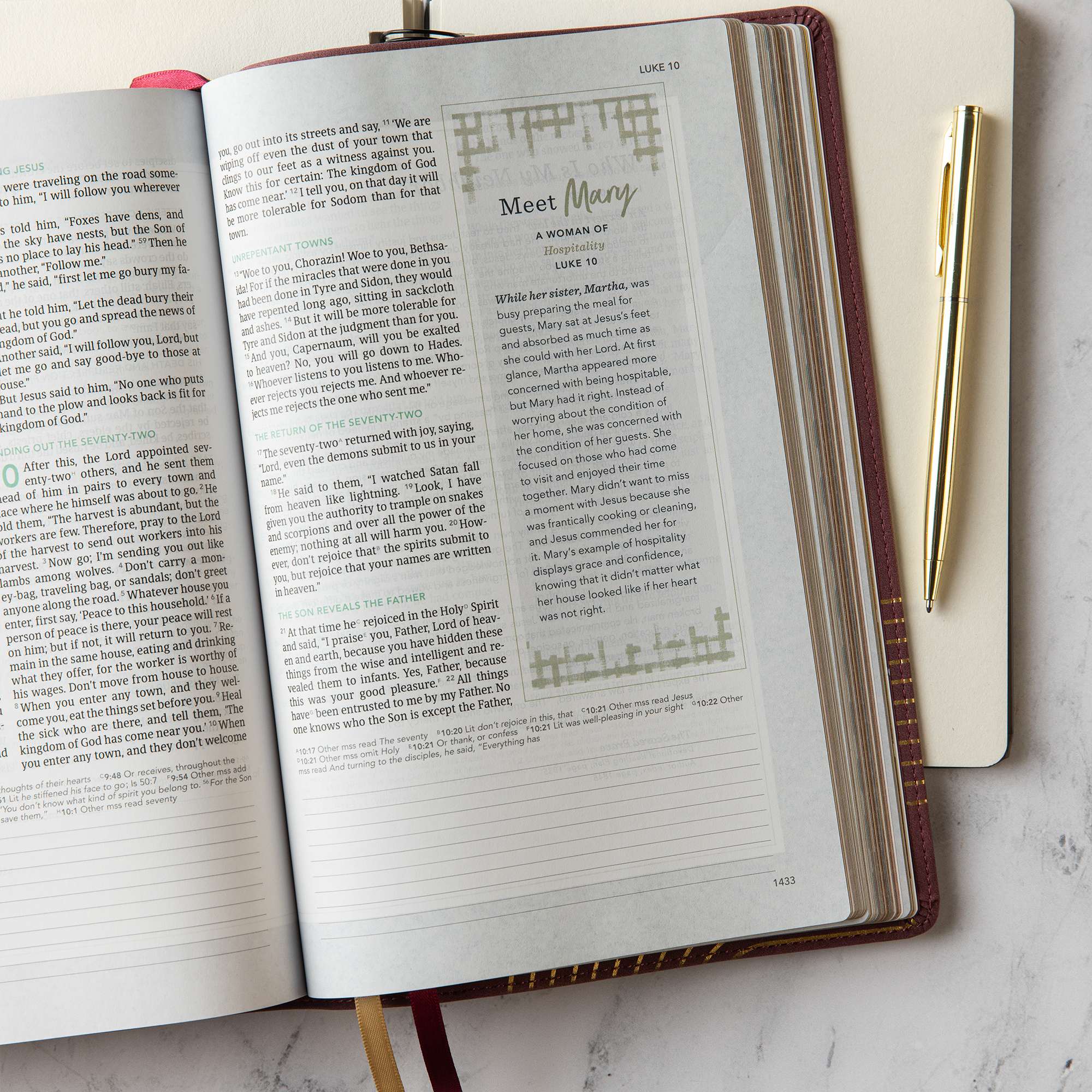 slide 7 of 10 for CSB (in)courage Devotional Bible, Bordeaux LeatherTouch
