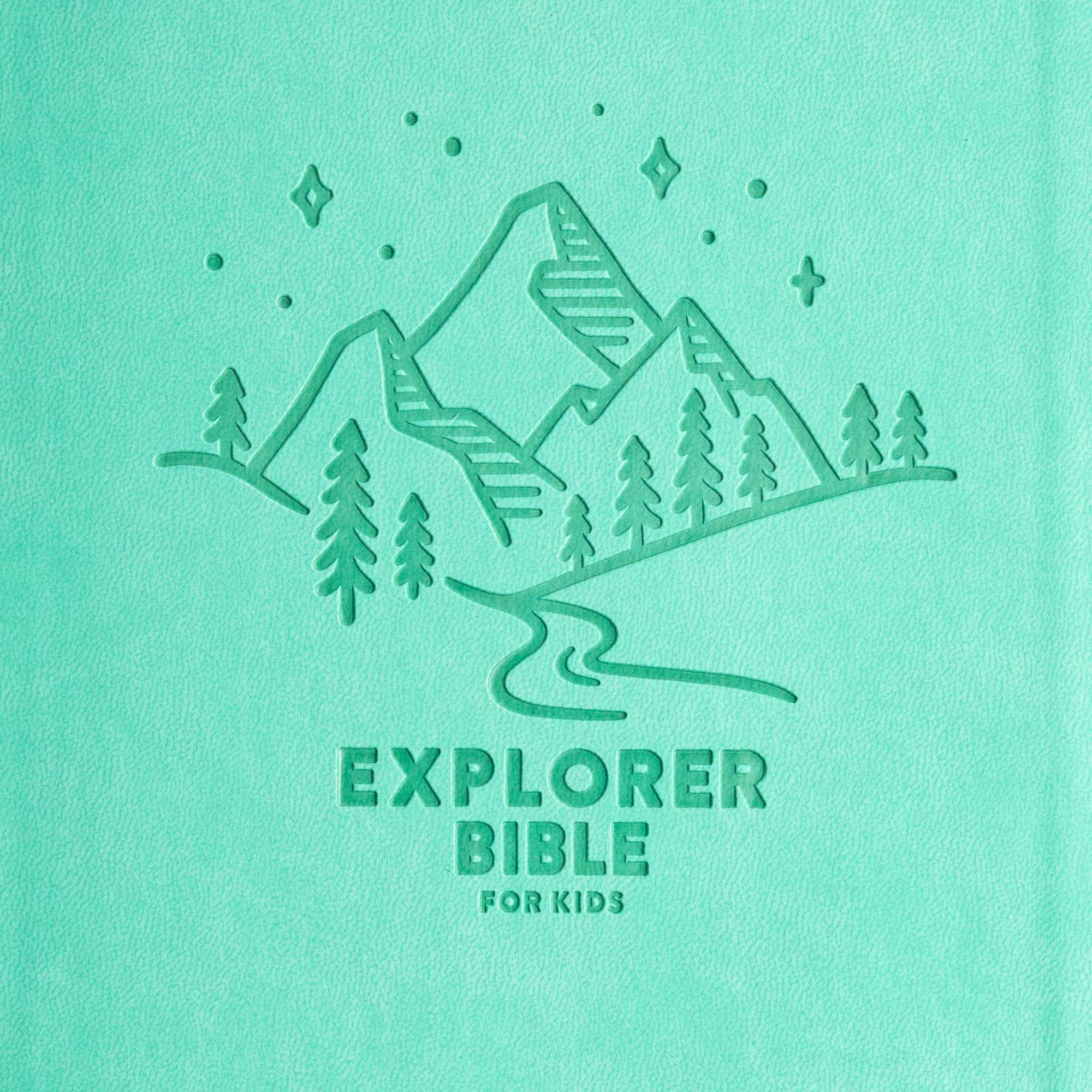 slide 9 of 10 for CSB Explorer Bible for Kids, Light Teal Mountains LeatherTouch