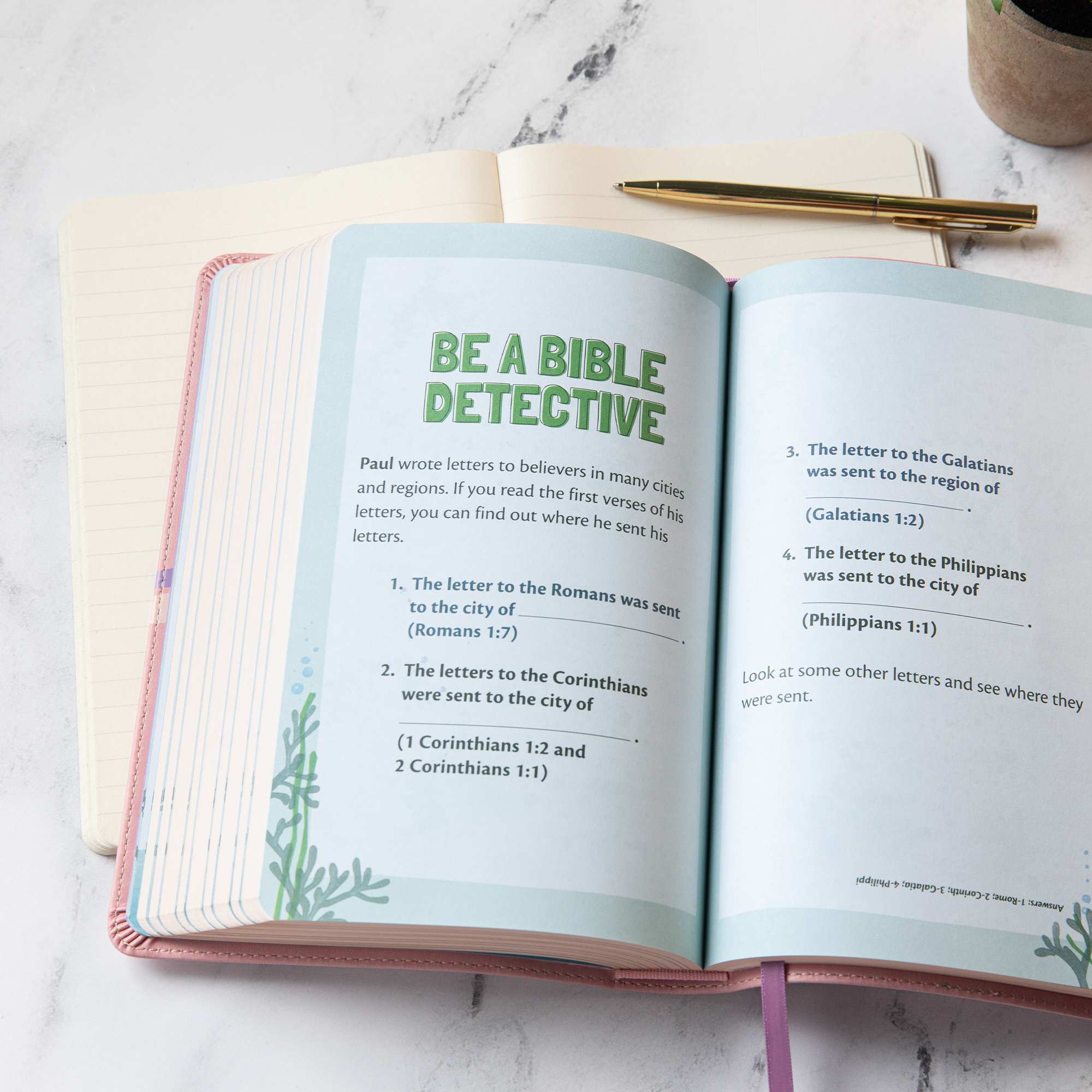 slide 5 of 10 for CSB Easy-for-Me Bible for Early Readers, Coral Pink LeatherTouch