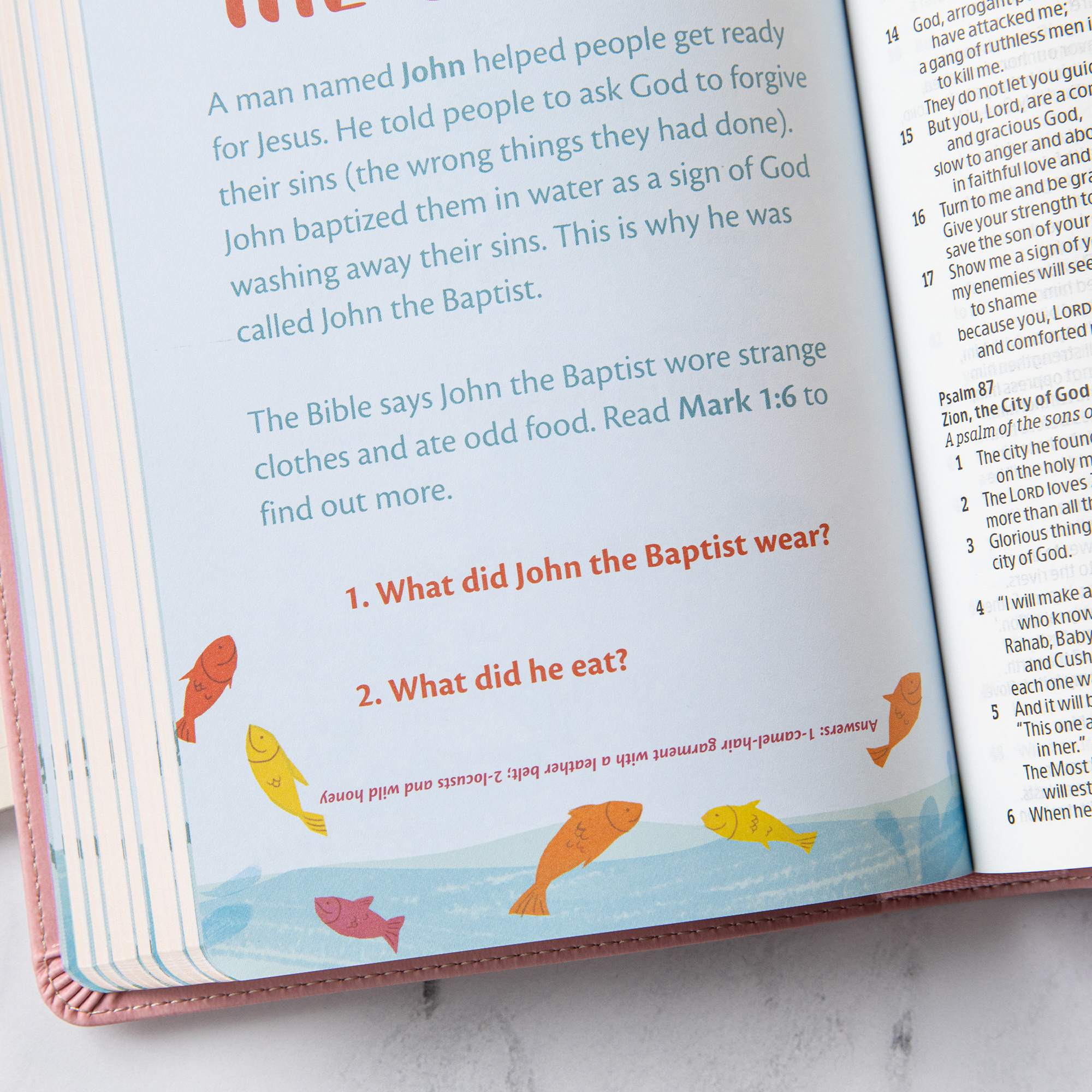 slide 7 of 10 for CSB Easy-for-Me Bible for Early Readers, Coral Pink LeatherTouch