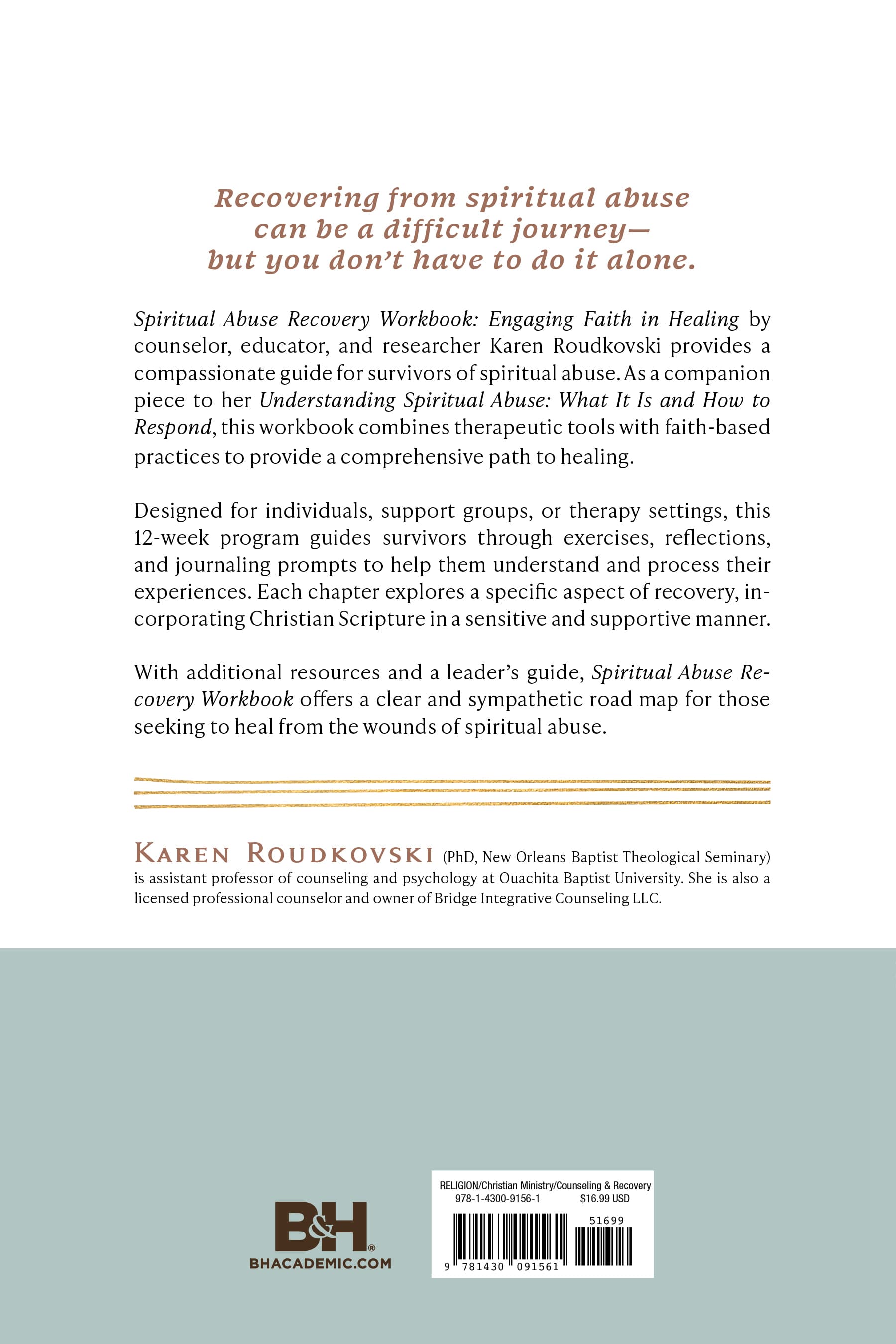 slide 2 of 3 for Spiritual Abuse Recovery Workbook
