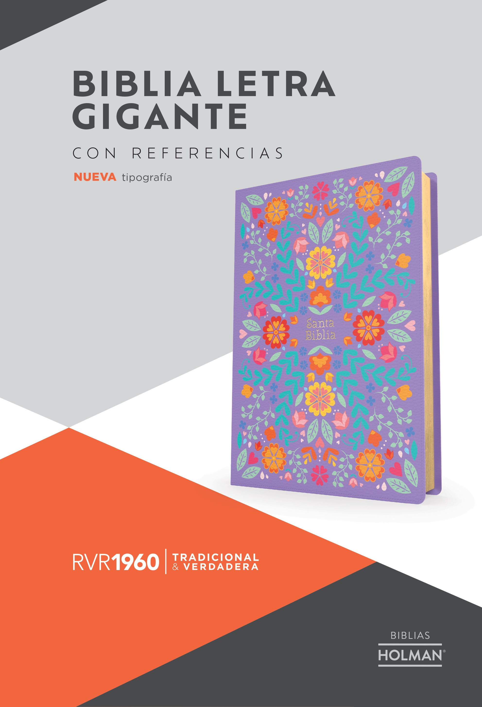 slide 3 of 3 for RVR 1960 Biblia letra gigante, floreada símil piel (Edición 2023)