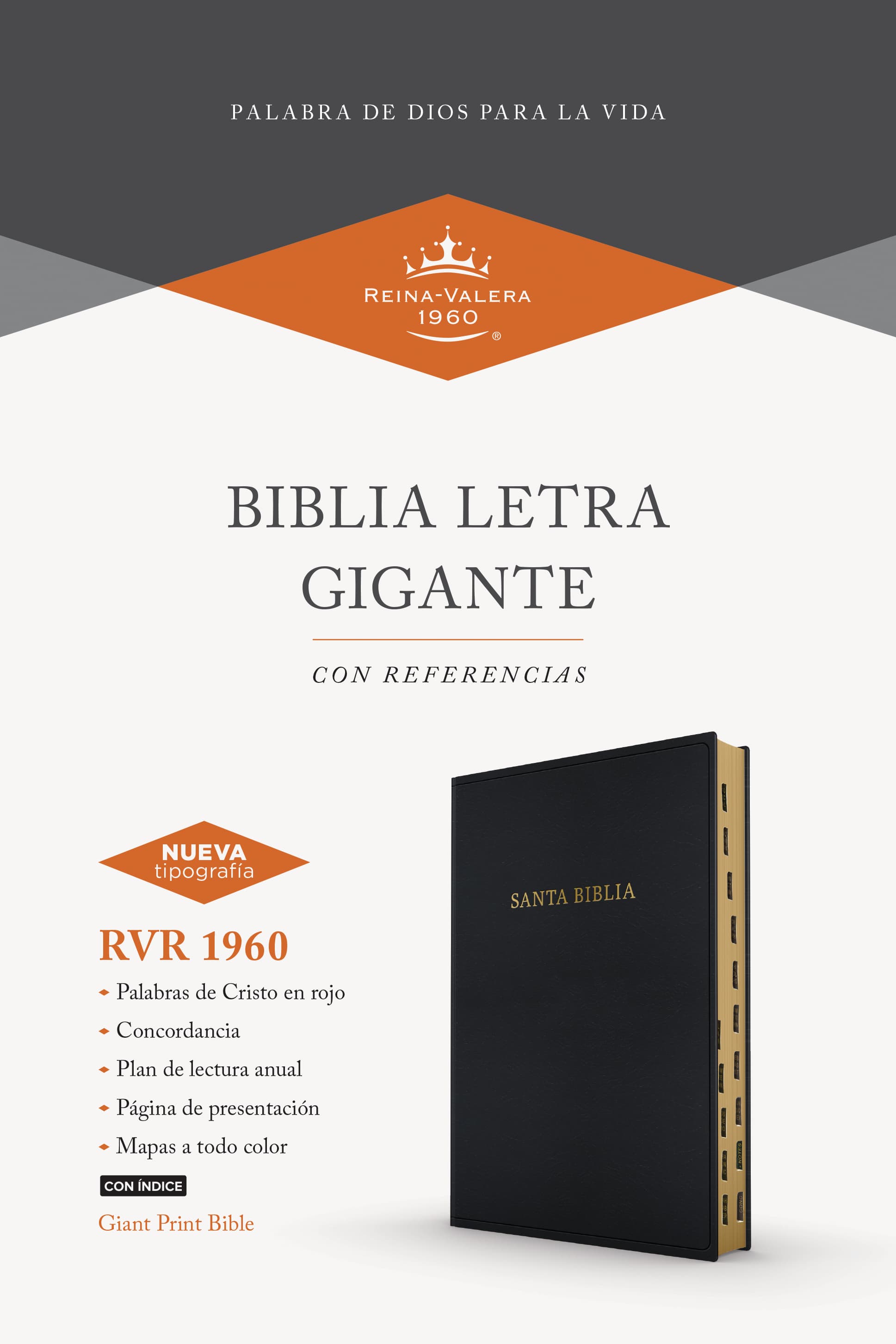 slide 3 of 3 for RVR 1960 Biblia letra gigante, negro imitación piel con índice  (Edición 2023)