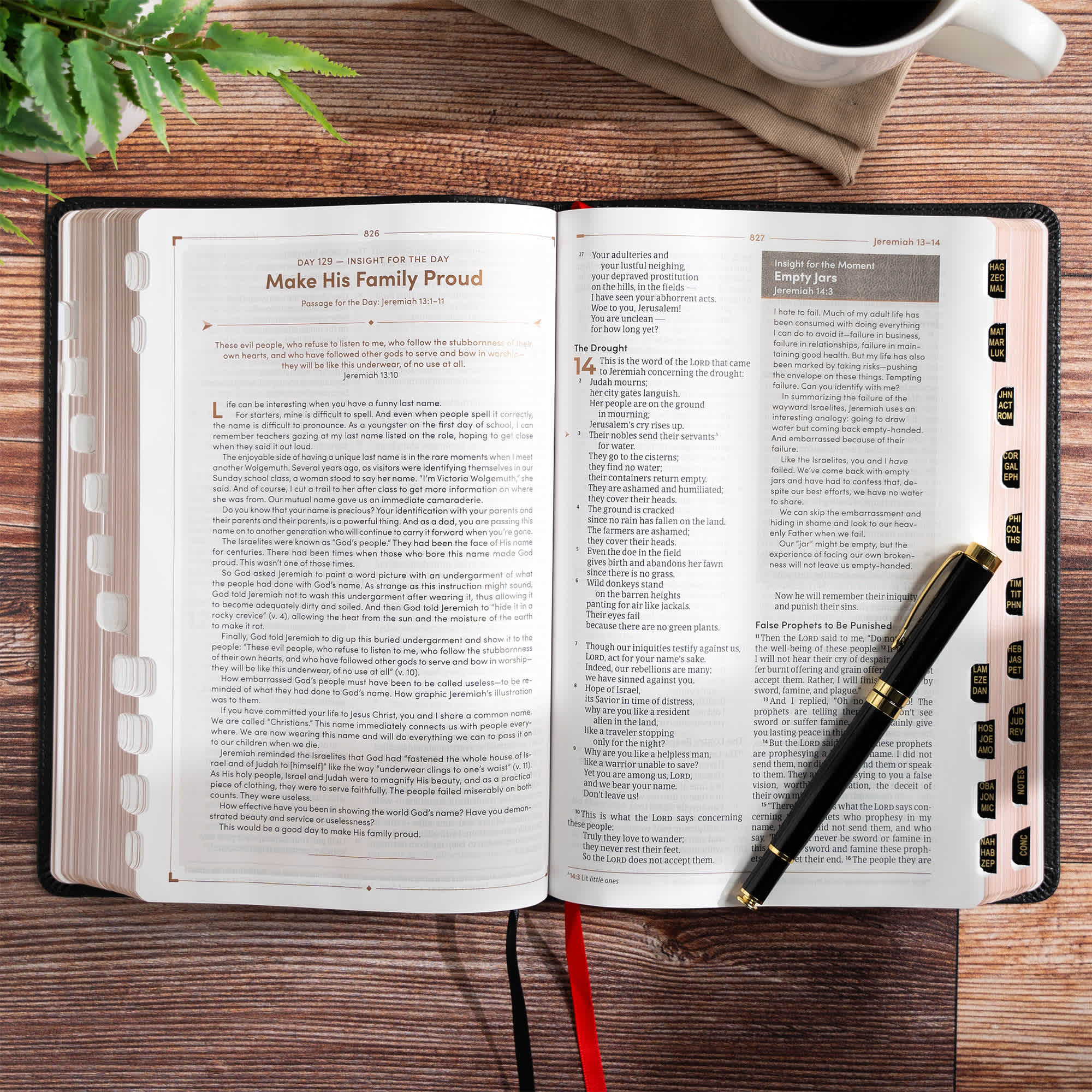slide 4 of 10 for CSB Men's Daily Bible, Black LeatherTouch, Indexed