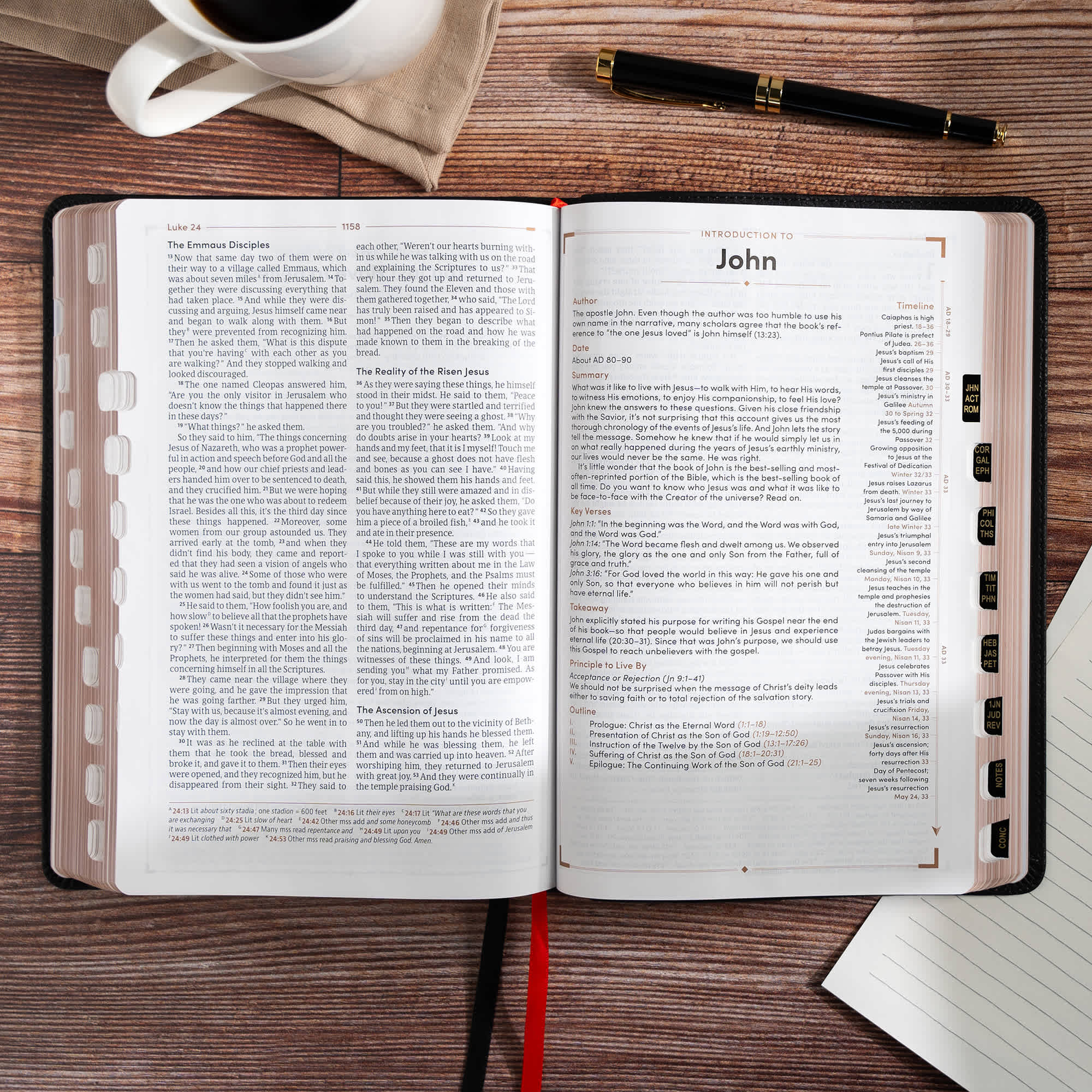 slide 5 of 10 for CSB Men's Daily Bible, Black LeatherTouch, Indexed