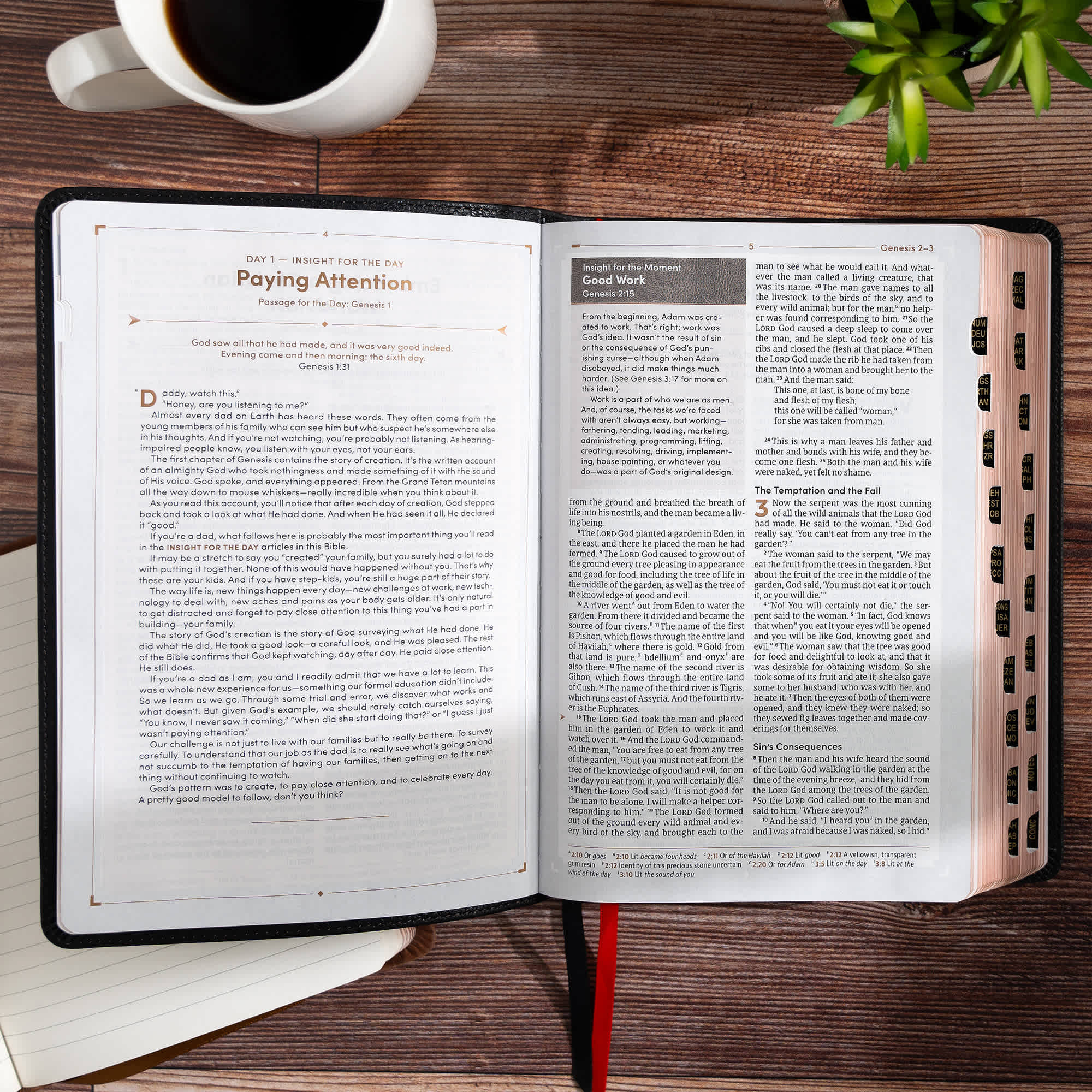 slide 6 of 10 for CSB Men's Daily Bible, Black LeatherTouch, Indexed