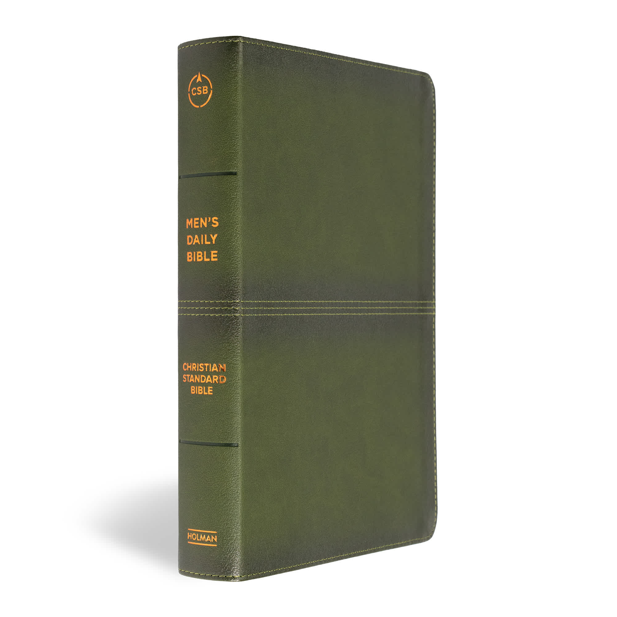 slide 2 of 11 for CSB Men's Daily Bible, Olive LeatherTouch, Indexed