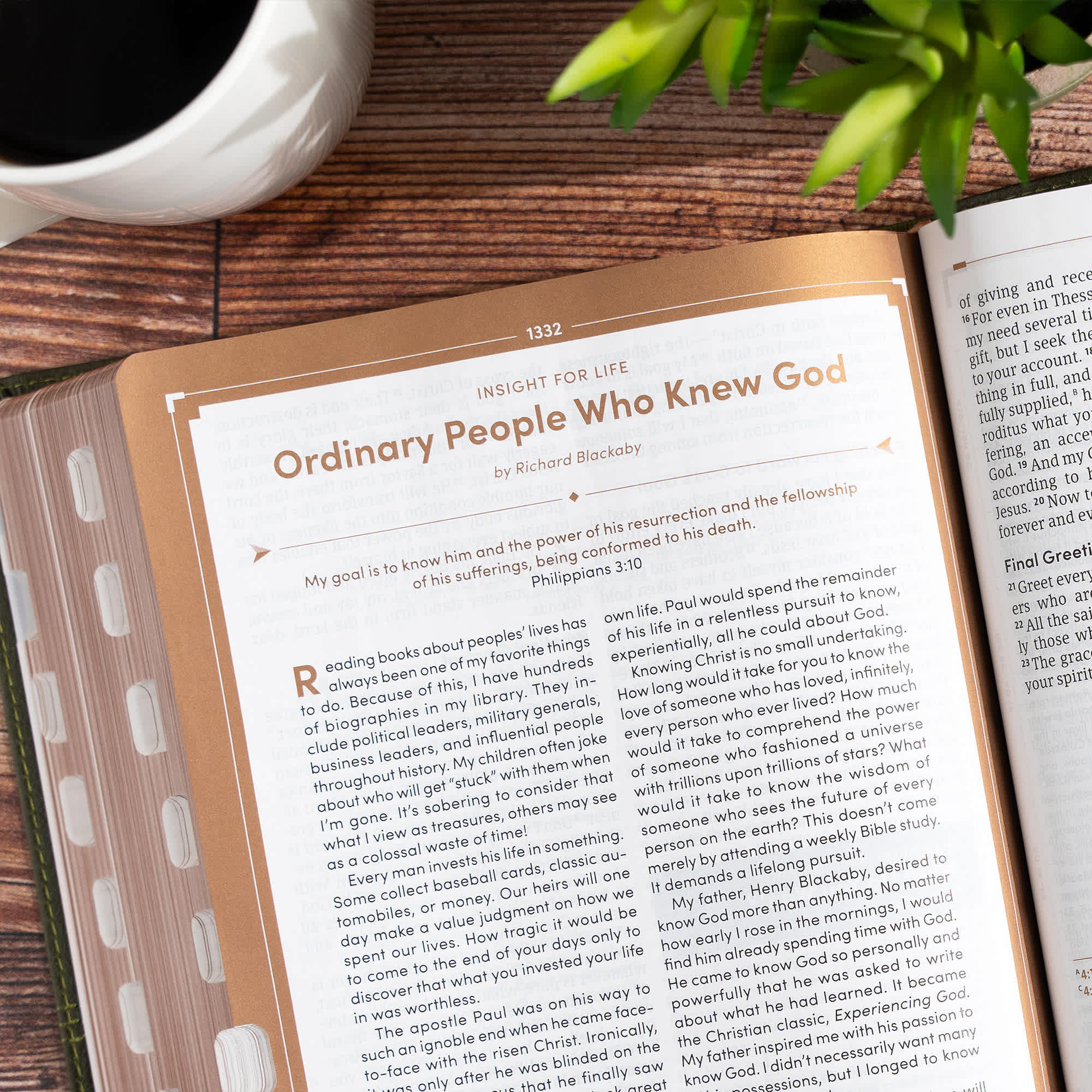 slide 7 of 11 for CSB Men's Daily Bible, Olive LeatherTouch, Indexed