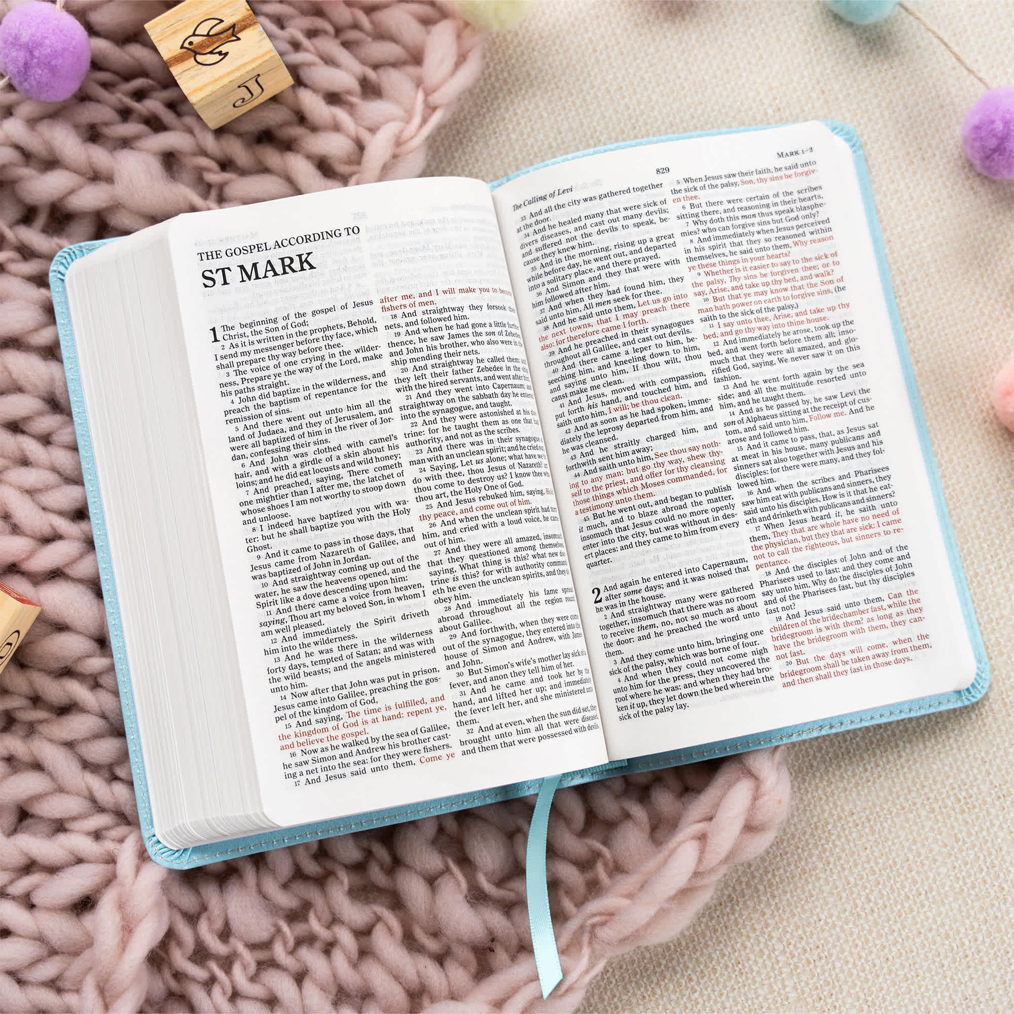 slide 5 of 11 for KJV Great and Small Bible, Baby Blue LeatherTouch