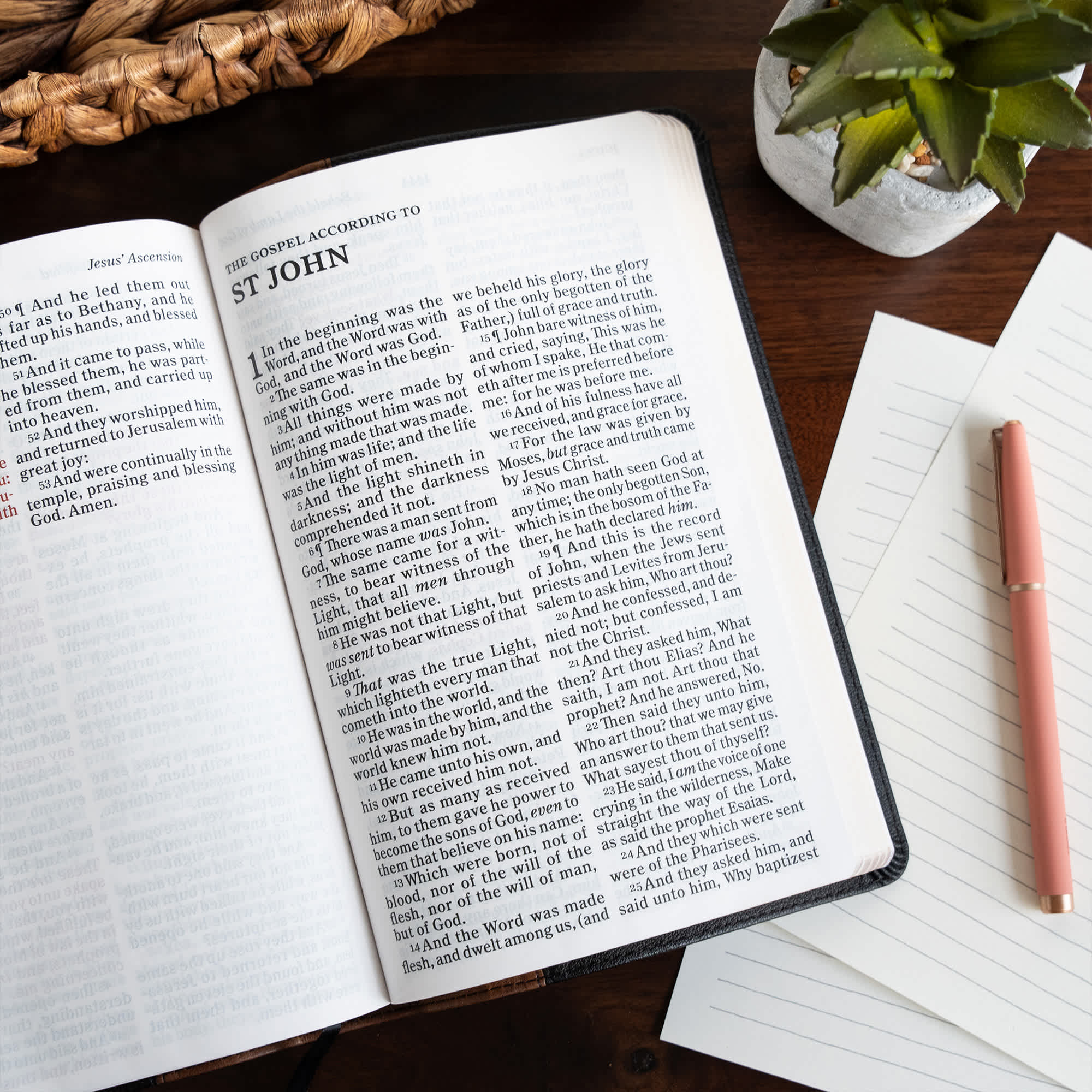 slide 6 of 9 for KJV Personal Size Giant Print Bible, Black/Brown LeatherTouch