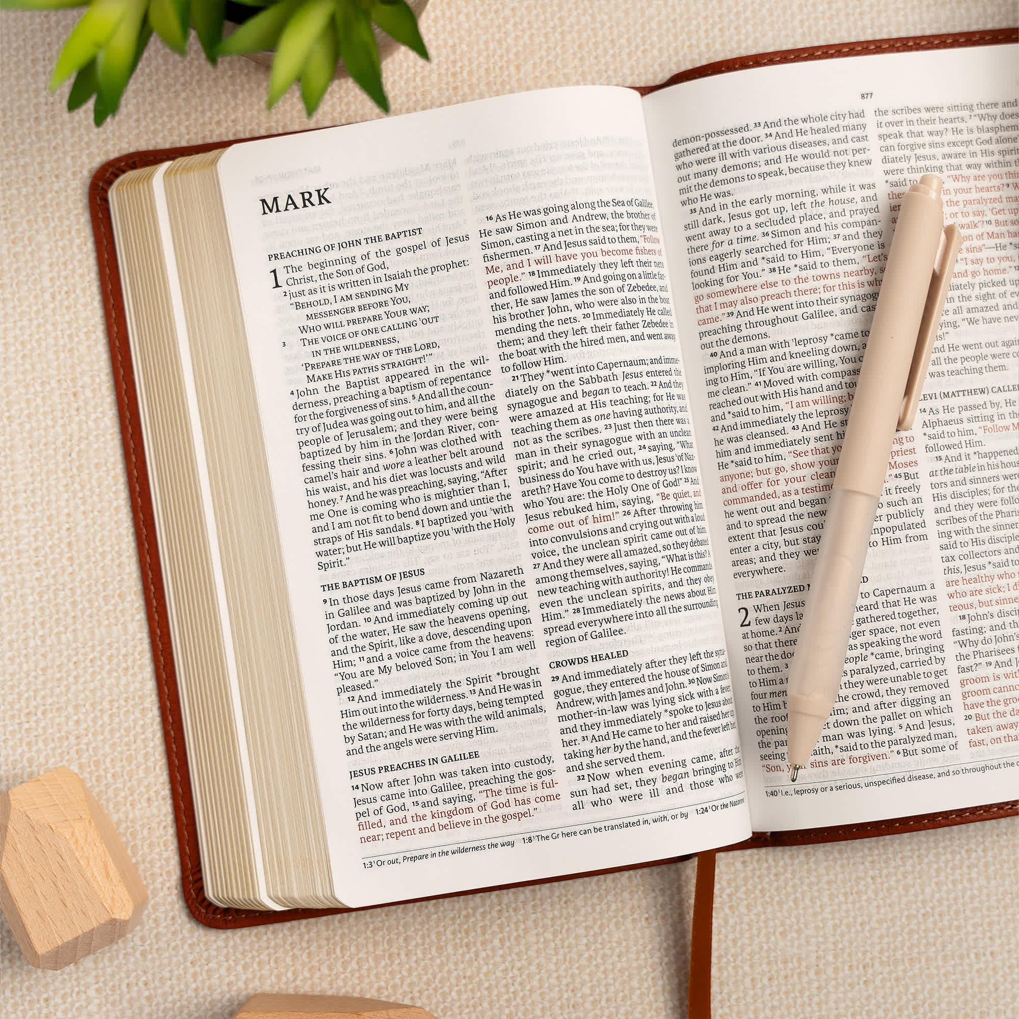 slide 4 of 8 for NASB Personal Size Bible, Burnt Sienna LeatherTouch